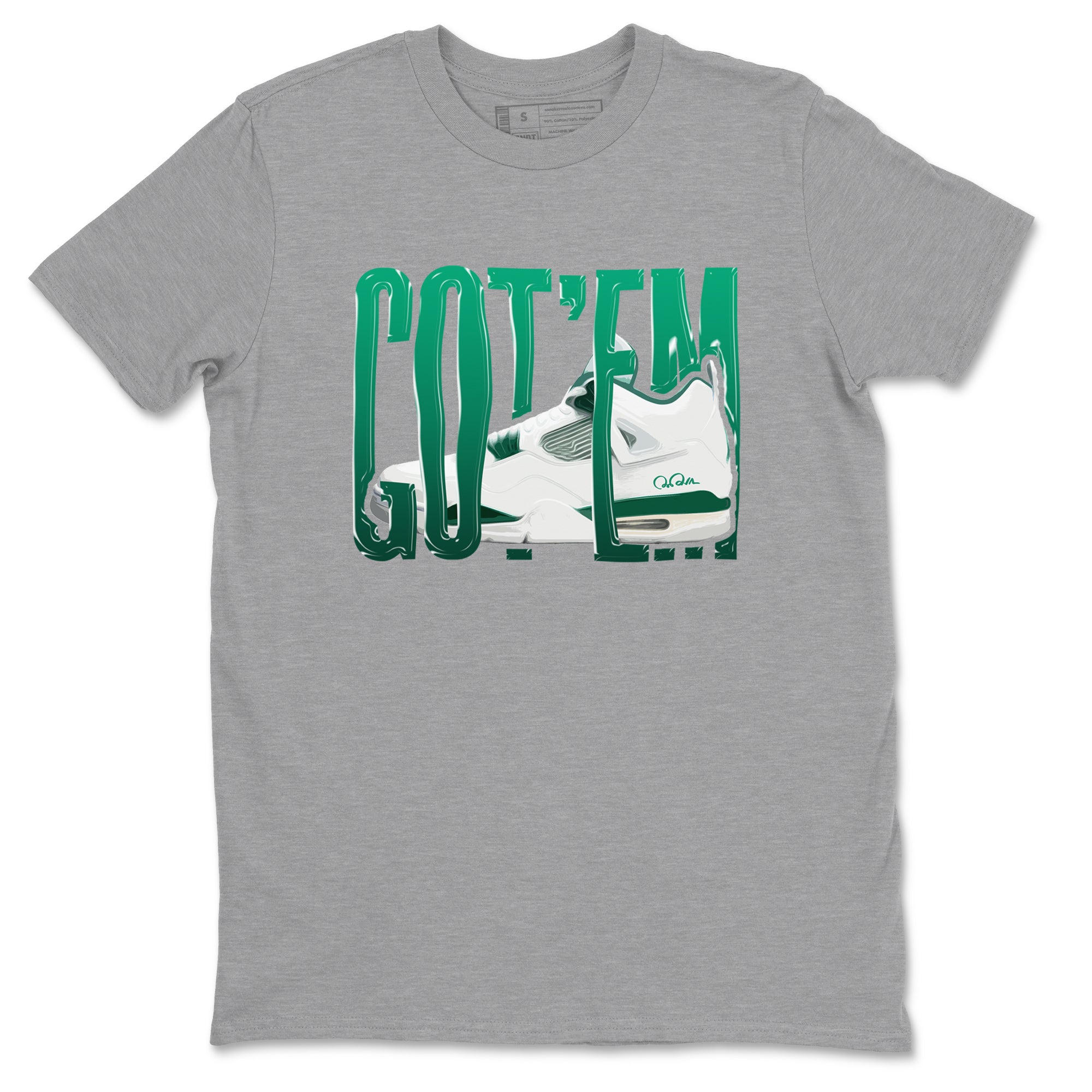 4s Oxidized Green shirts to match jordans Wiggling Gotem sneaker match tees Air Jordan 4 Oxidized Green Drip Gear Zone streetwear brand Heather Grey 2 unisex cotton tee