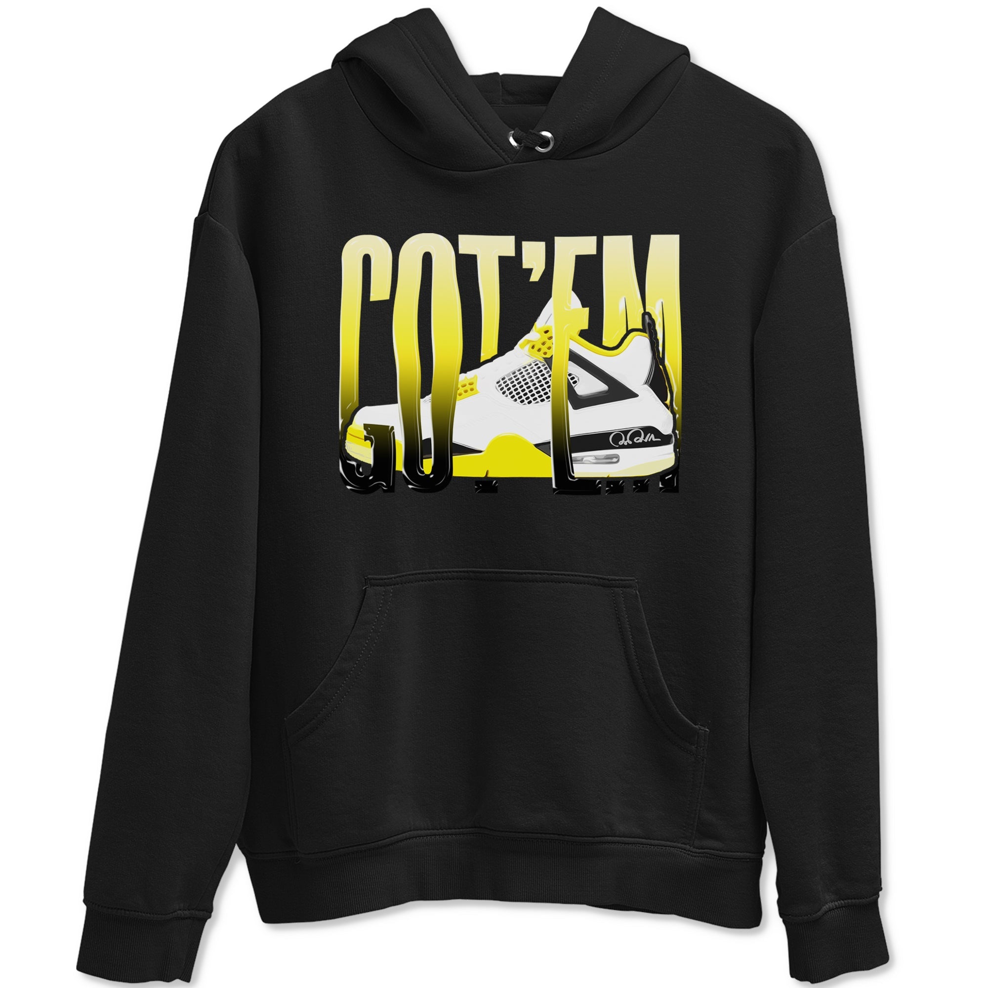 AJ4 Vivid Sulfur shirt to match jordans Wiggling Gotem sneaker tees Air Jordan 4 Vivid Sulfur Drip Gear Zone unisex cotton Black 2 crew neck shirt