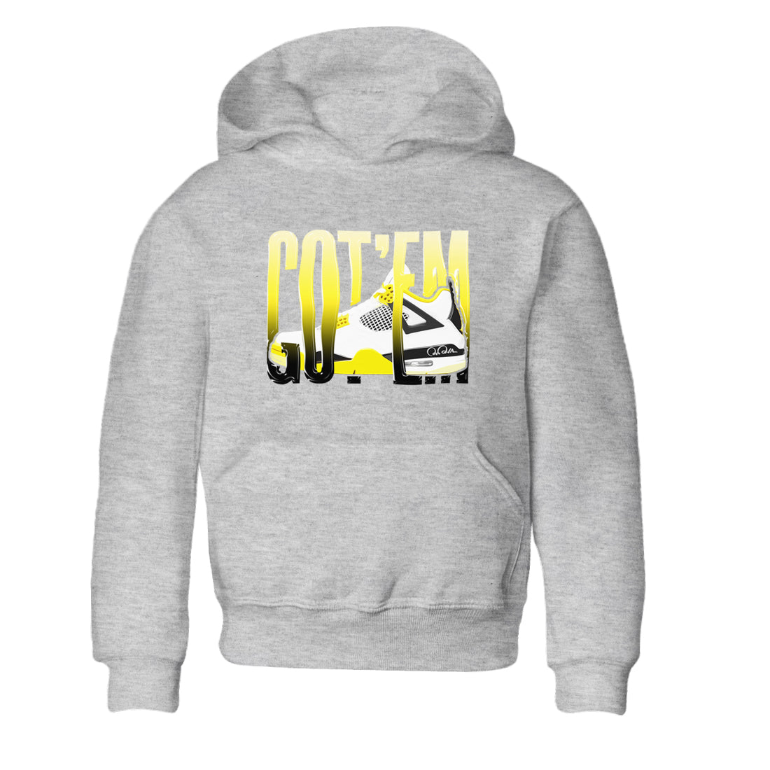 AJ4 Vivid Sulfur shirt to match jordans Wiggling Gotem sneaker tees Air Jordan 4 Vivid Sulfur Drip Gear Zone baby toddler Heather Grey 2 cotton Shirt