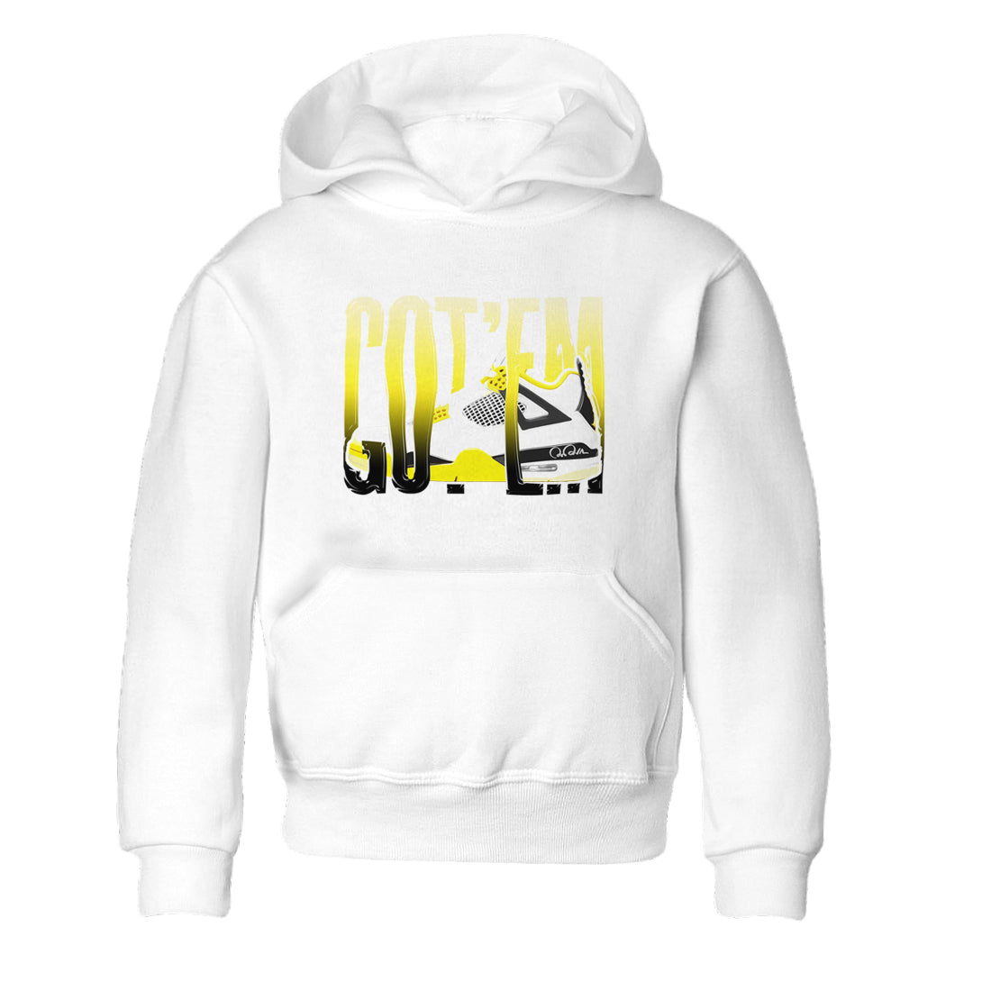 AJ4 Vivid Sulfur shirt to match jordans Wiggling Gotem sneaker tees Air Jordan 4 Vivid Sulfur Drip Gear Zone baby toddler White 2 cotton Shirt