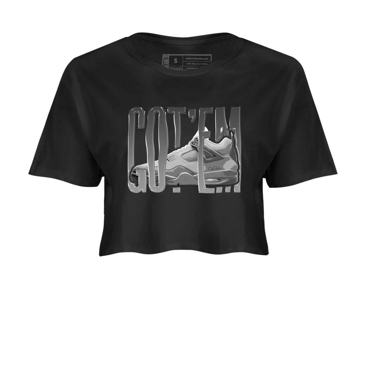4s Wet Cement shirts to match jordans Wiggling Gotem sneaker match tees Air Jordan 4 SE Wet Cement Drip Gear Zone unisex cotton Black 2 Crop Shirts