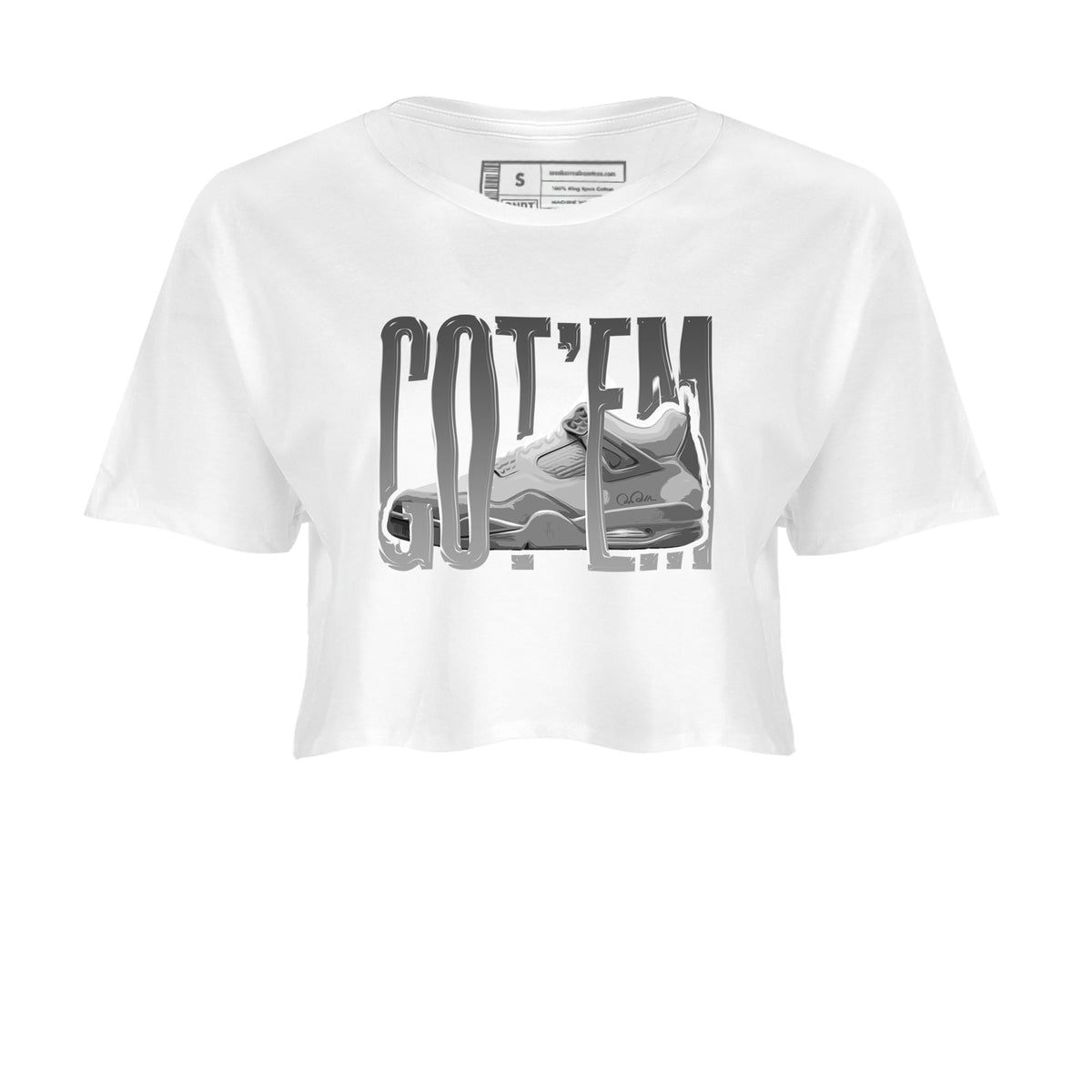4s Wet Cement shirts to match jordans Wiggling Gotem sneaker match tees Air Jordan 4 SE Wet Cement Drip Gear Zone unisex cotton White 2 Crop Shirts
