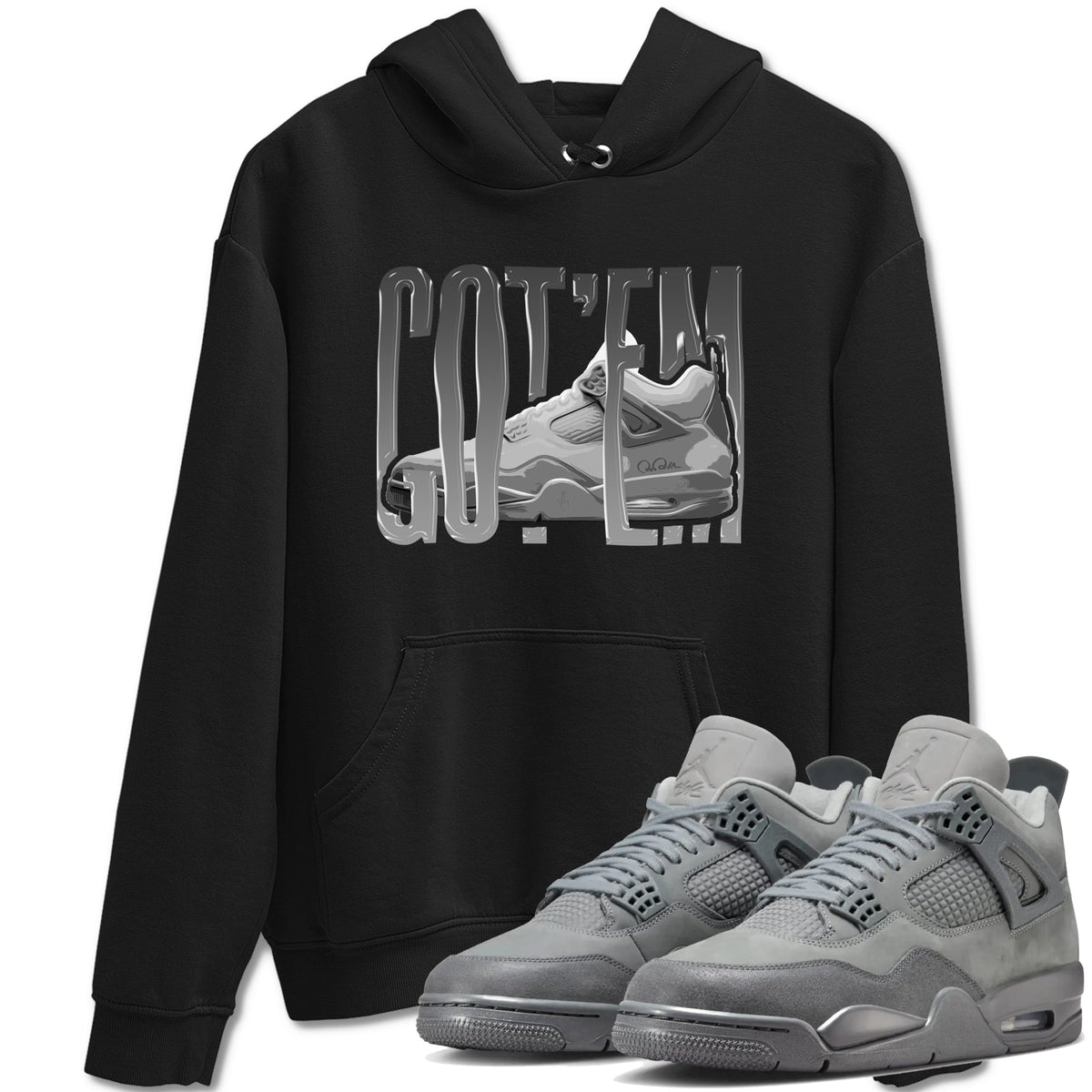 4s Wet Cement shirts to match jordans Wiggling Gotem sneaker match tees Air Jordan 4 SE Wet Cement Drip Gear Zone unisex cotton Black 1 crew neck shirts