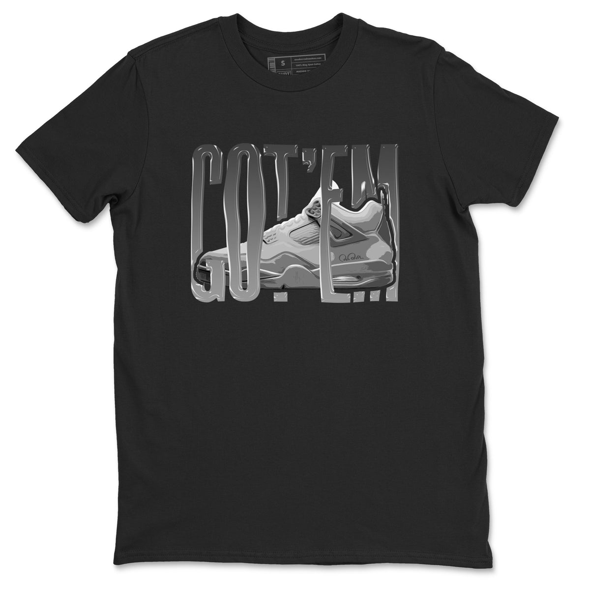 4s Wet Cement shirts to match jordans Wiggling Gotem sneaker match tees Air Jordan 4 SE Wet Cement Drip Gear Zone unisex cotton Black 2 crew neck shirts