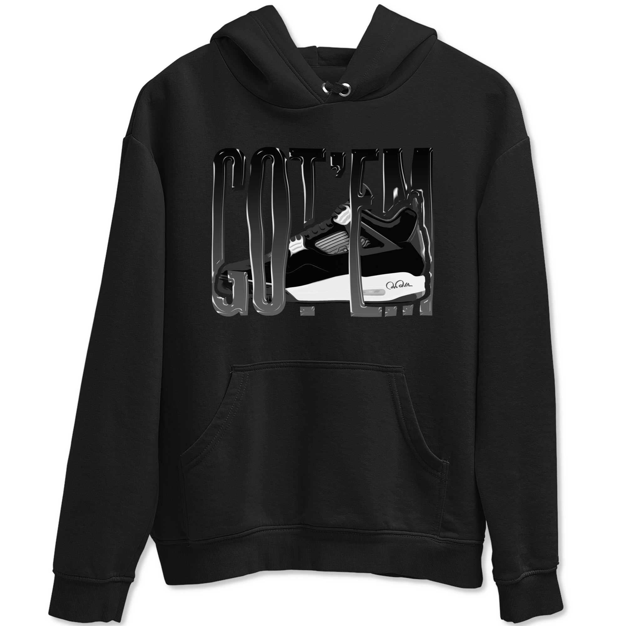 4s White Thunder shirts to match jordans Wiggling Gotem sneaker match tees Air Jordan 4 White Thunder Drip Gear Zone unisex cotton Black 2 crew neck shirts