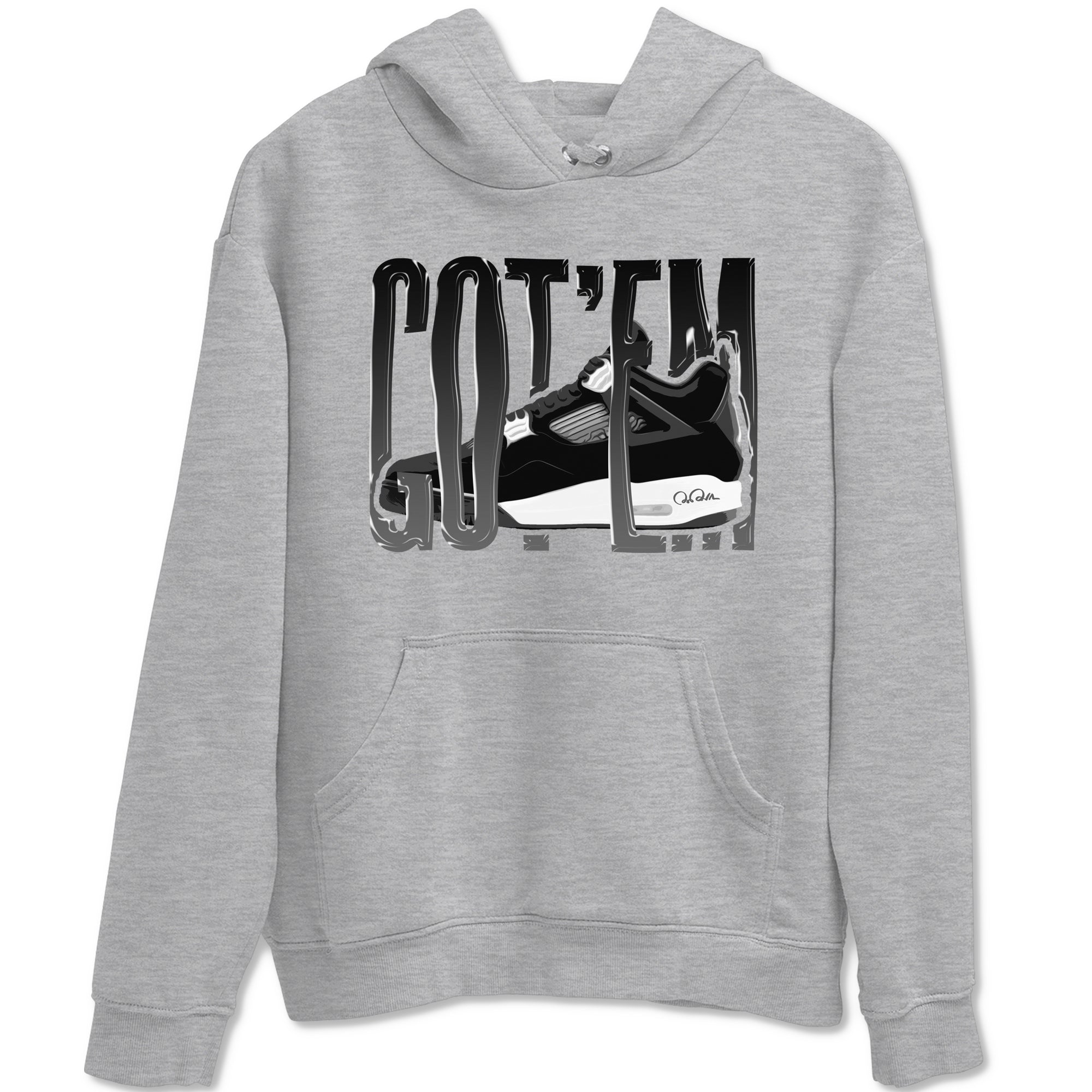 4s White Thunder shirts to match jordans Wiggling Gotem sneaker match tees Air Jordan 4 White Thunder Drip Gear Zone unisex cotton Heather Grey 2 crew neck shirts