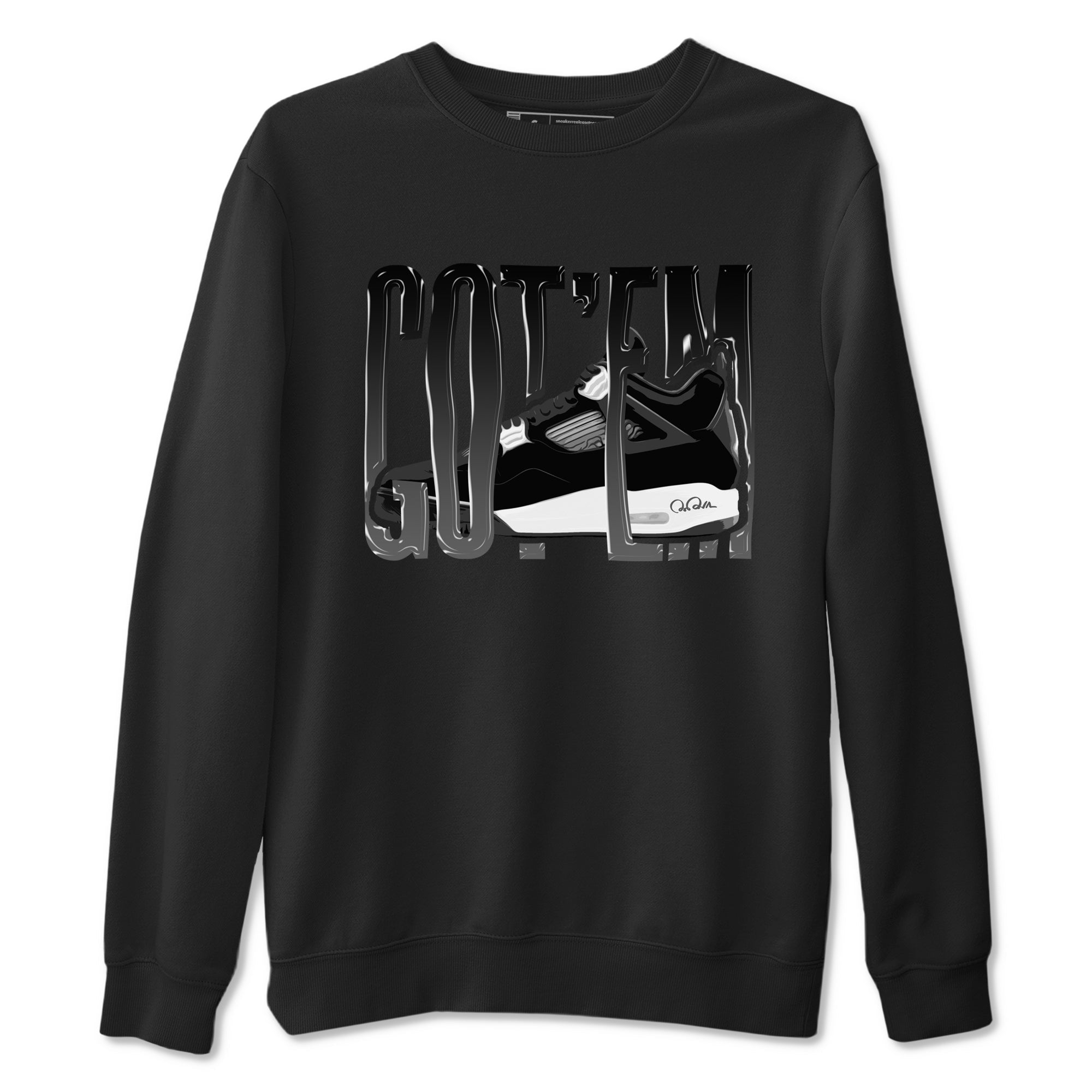 4s White Thunder shirts to match jordans Wiggling Gotem sneaker match tees Air Jordan 4 White Thunder Drip Gear Zone unisex cotton Black 2 crew neck shirts