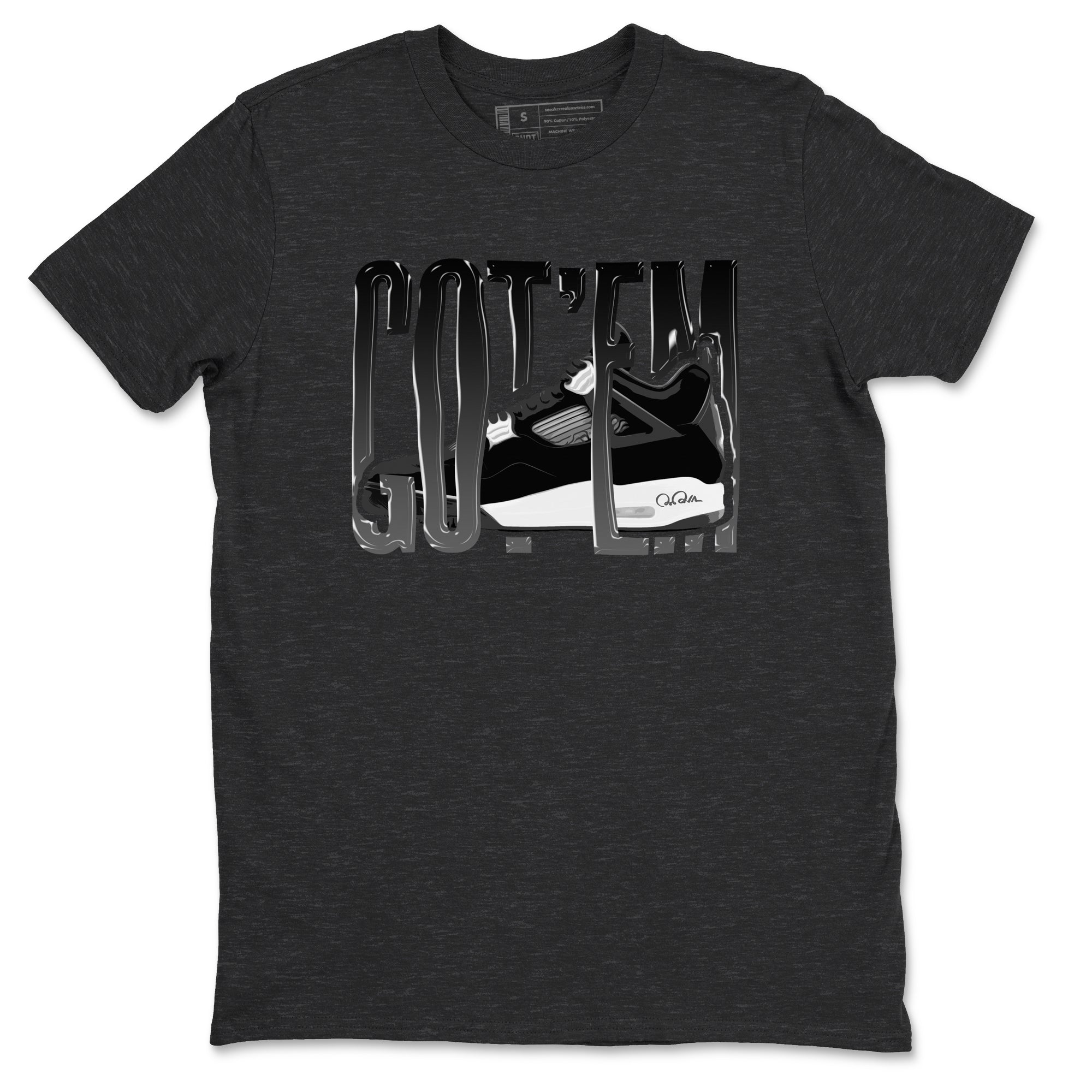4s White Thunder shirts to match jordans Wiggling Gotem sneaker match tees Air Jordan 4 White Thunder Drip Gear Zone unisex cotton Charcoal Heather 2 crew neck shirts