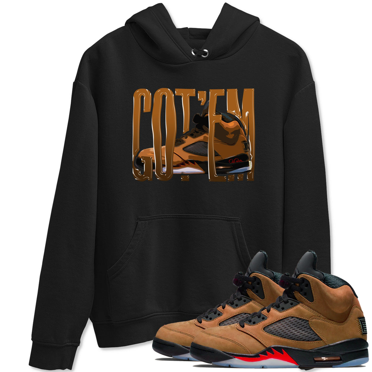 5s Archaeo Brown shirts to match jordans Wiggling Gotem sneaker match tees Air Jordan 5 Archaeo Brown match shoes to clothes Drip Gear Zone unisex cotton Black 1 shirts
