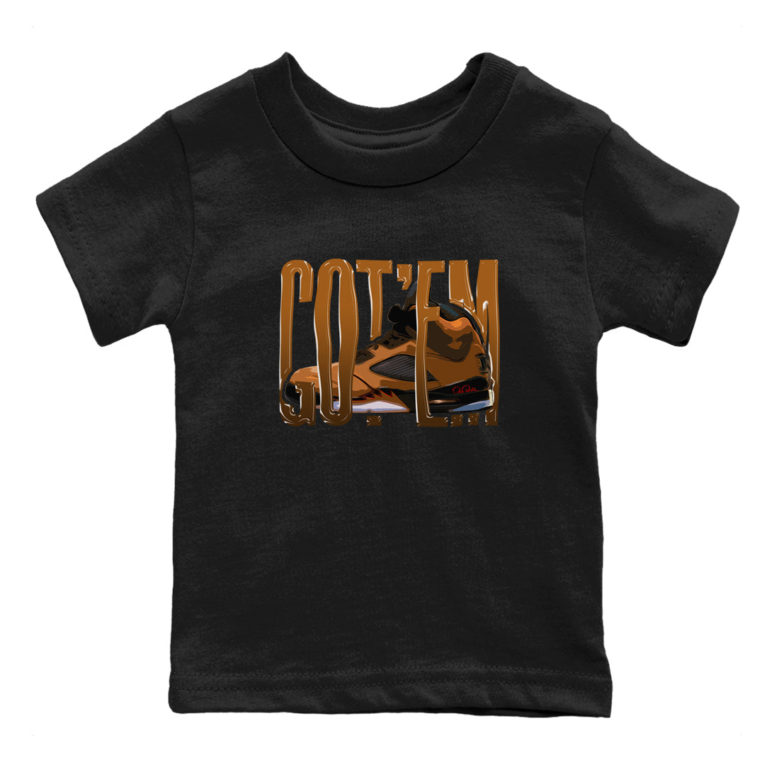 5s Archaeo Brown shirts to match jordans Wiggling Gotem sneaker match tees Air Jordan 5 Archaeo Brown match shoes to clothes Drip Gear Zone Youth Baby Black 2 tee