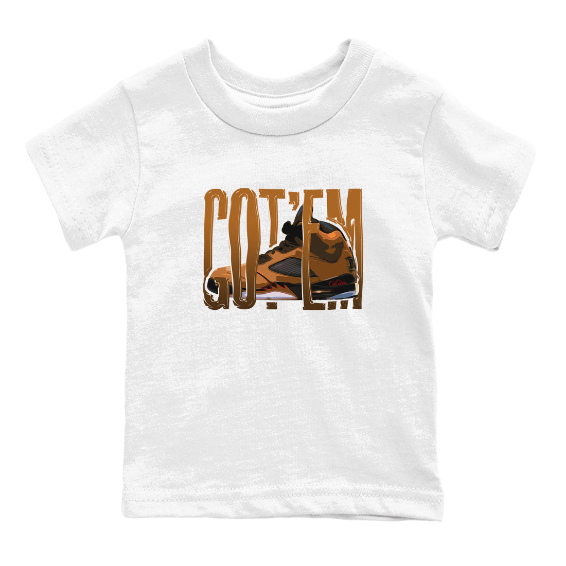 5s Archaeo Brown shirts to match jordans Wiggling Gotem sneaker match tees Air Jordan 5 Archaeo Brown match shoes to clothes Drip Gear Zone Youth Baby White 2 tee