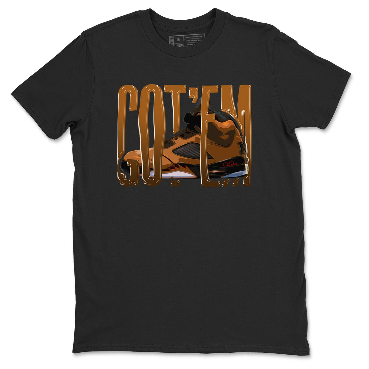 5s Archaeo Brown shirts to match jordans Wiggling Gotem sneaker match tees Air Jordan 5 Archaeo Brown match shoes to clothes Drip Gear Zone unisex cotton Black 2 shirts