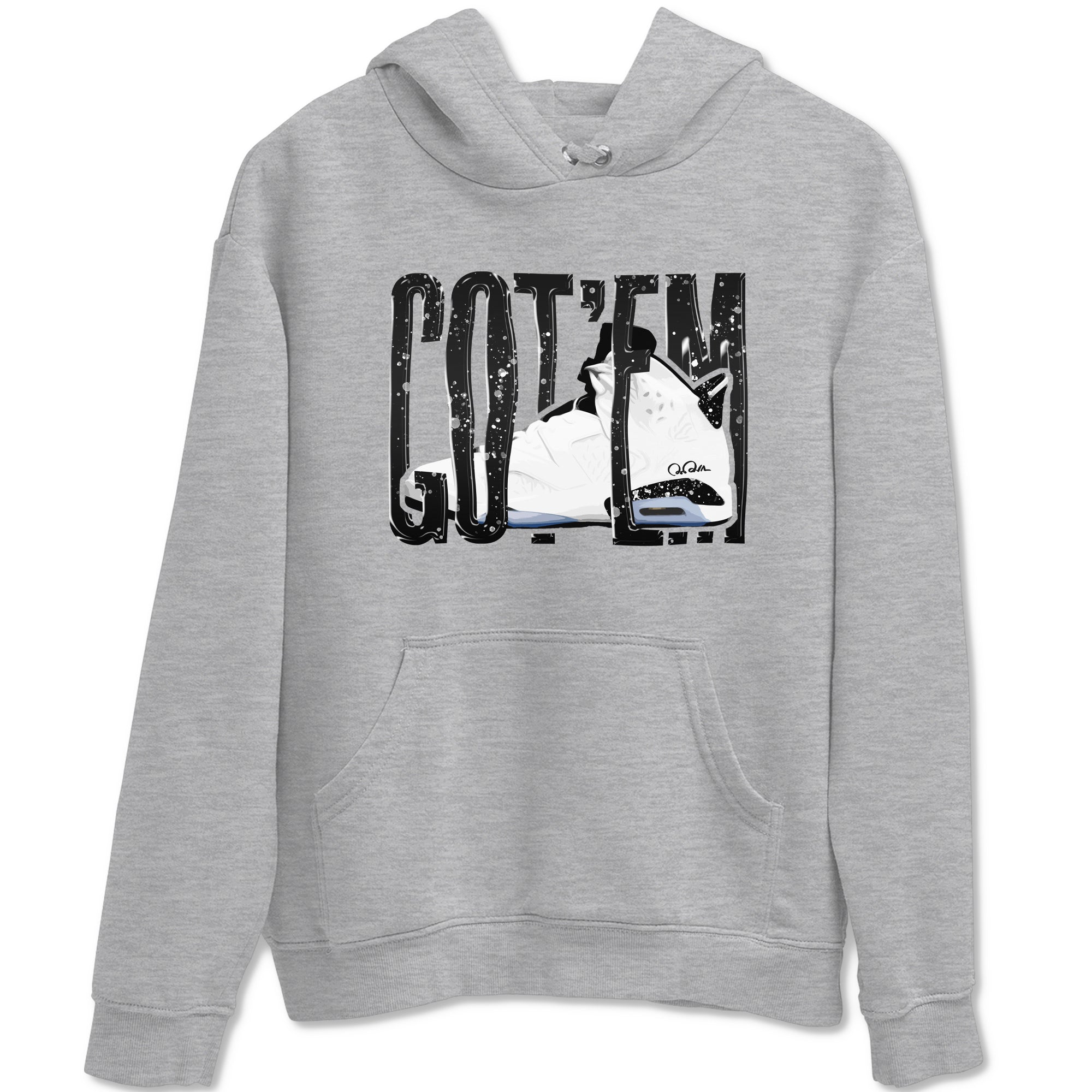 AJ6 White Black shirts to match jordans Wiggling Gotem sneaker match tees Air Jordan 6 White Black Drip Gear Zone streetwear brand Heather Grey 2 unisex cotton tee
