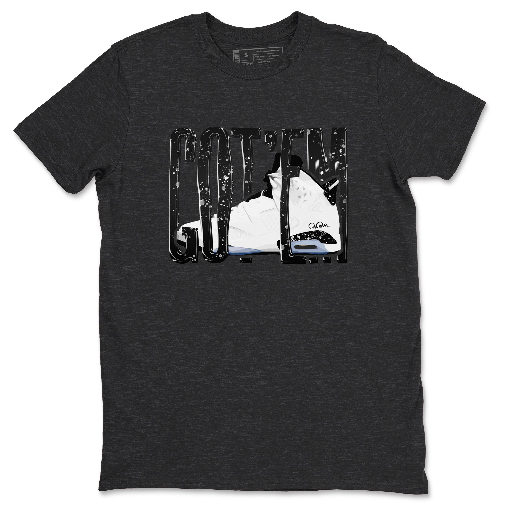 AJ6 White Black shirts to match jordans Wiggling Gotem sneaker match tees Air Jordan 6 White Black Drip Gear Zone streetwear brand Charcoal Heather 2 unisex cotton tee