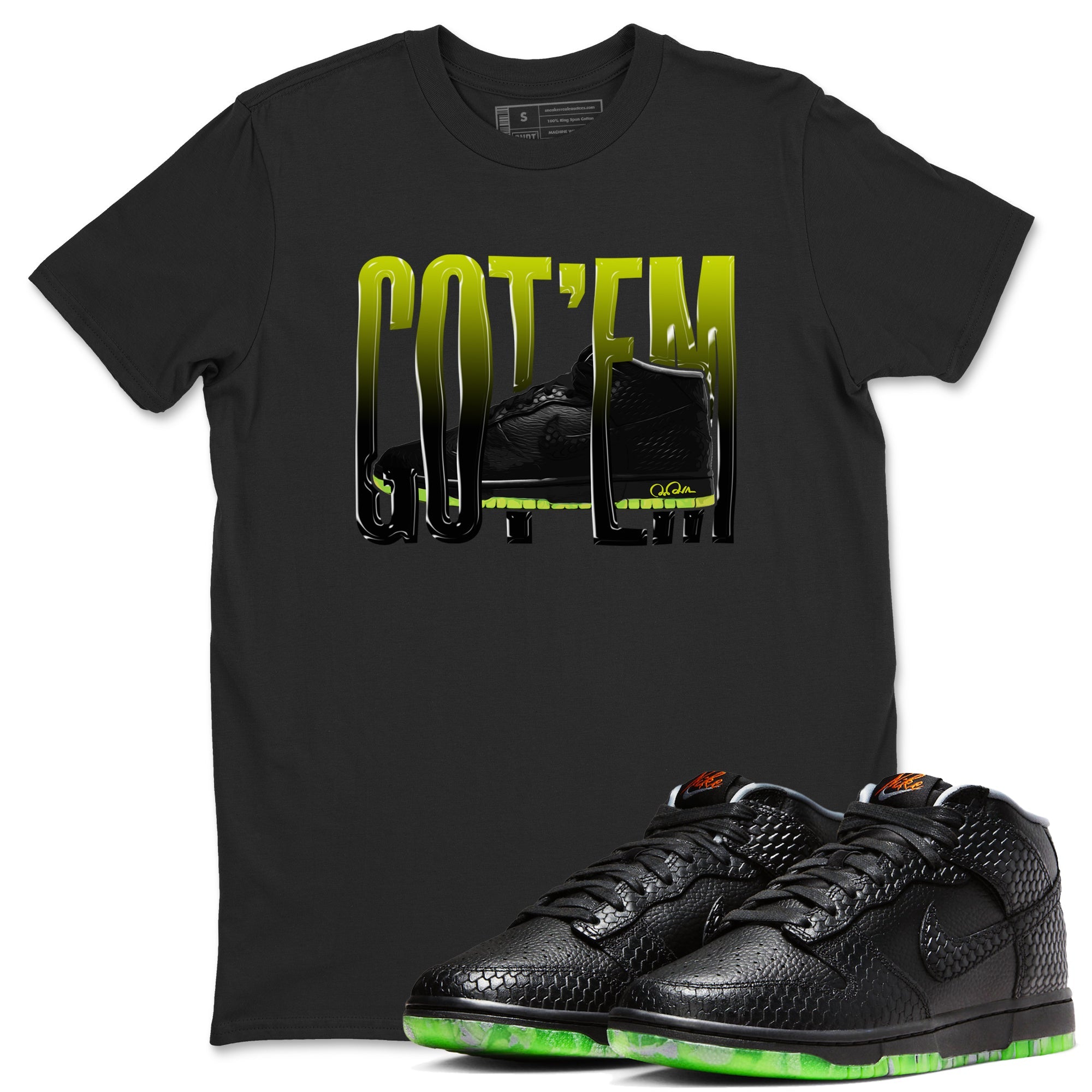 Dunk Halloween shirt to match jordans Wiggling Gotem sneaker tees halloween horror nights Nike Dunk Halloween Drip Gear Zone Unisex Black 1 T-Shirt