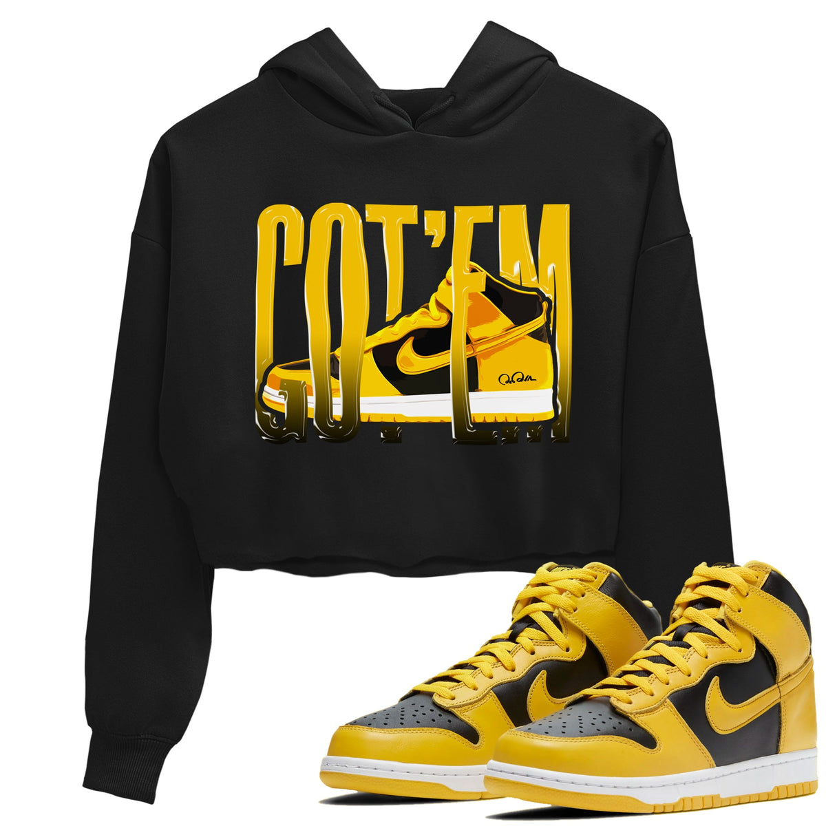 Dunk High Wu Tang shirts to match jordans Wiggling Gotem sneaker match tees Dunk High Wu Tang match shoes to clothes Drip Gear Zone unisex cotton Black 1 crop tee