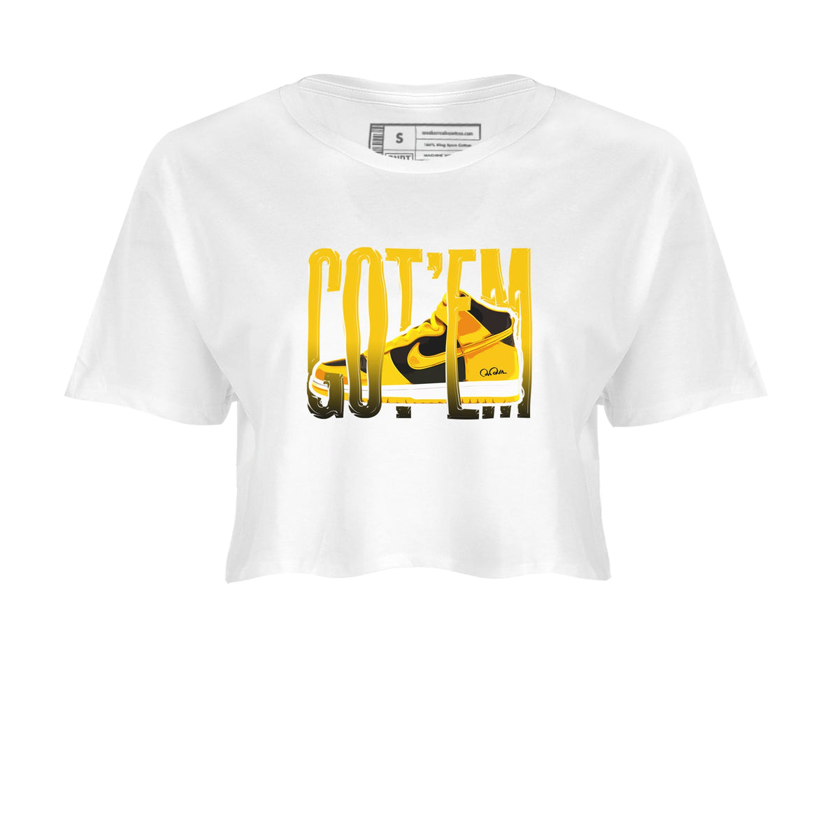 Dunk High Wu Tang shirts to match jordans Wiggling Gotem sneaker match tees Dunk High Wu Tang match shoes to clothes Drip Gear Zone unisex cotton White 2 crop tee