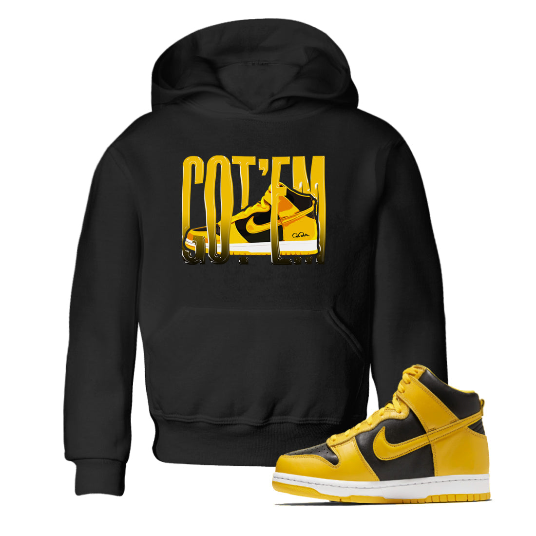 Dunk High Wu Tang shirts to match jordans Wiggling Gotem sneaker match tees Dunk High Wu Tang match shoes to clothes Drip Gear Zone Youth Baby Black 1 tee