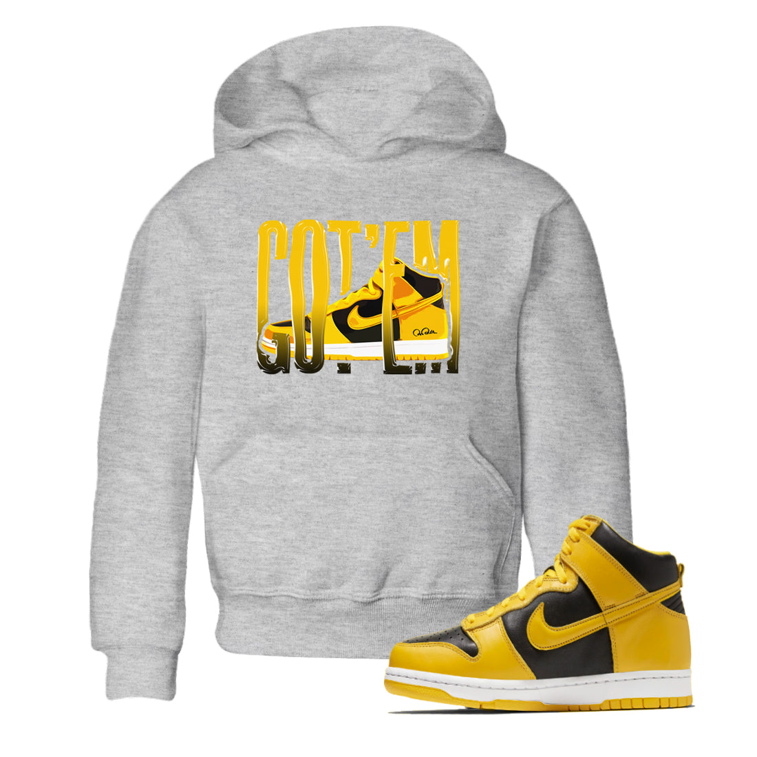 Dunk High Wu Tang shirts to match jordans Wiggling Gotem sneaker match tees Dunk High Wu Tang match shoes to clothes Drip Gear Zone Youth Baby Heather Grey 1 tee