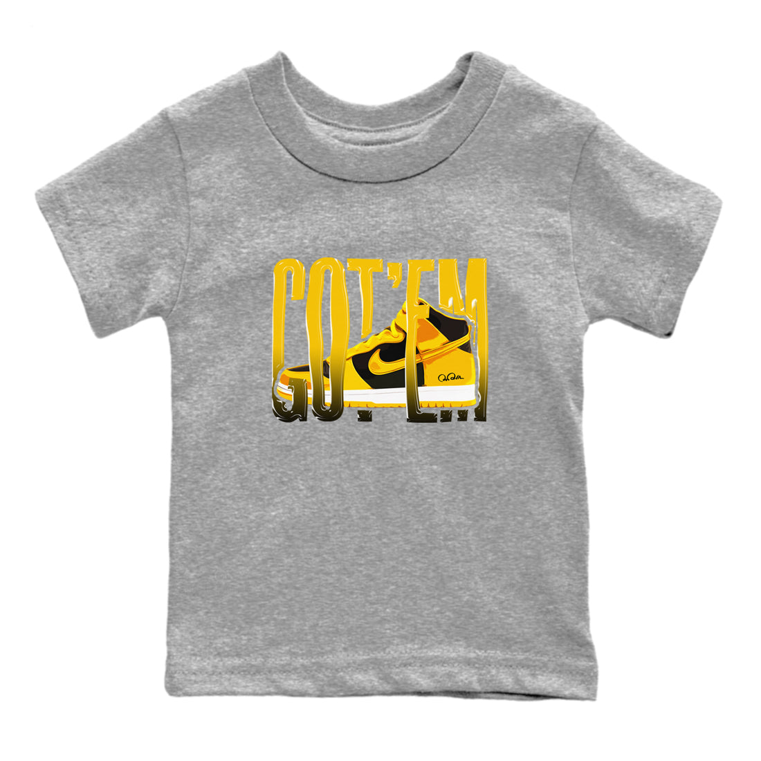 Dunk High Wu Tang shirts to match jordans Wiggling Gotem sneaker match tees Dunk High Wu Tang match shoes to clothes Drip Gear Zone Youth Baby Heather Grey 2 tee