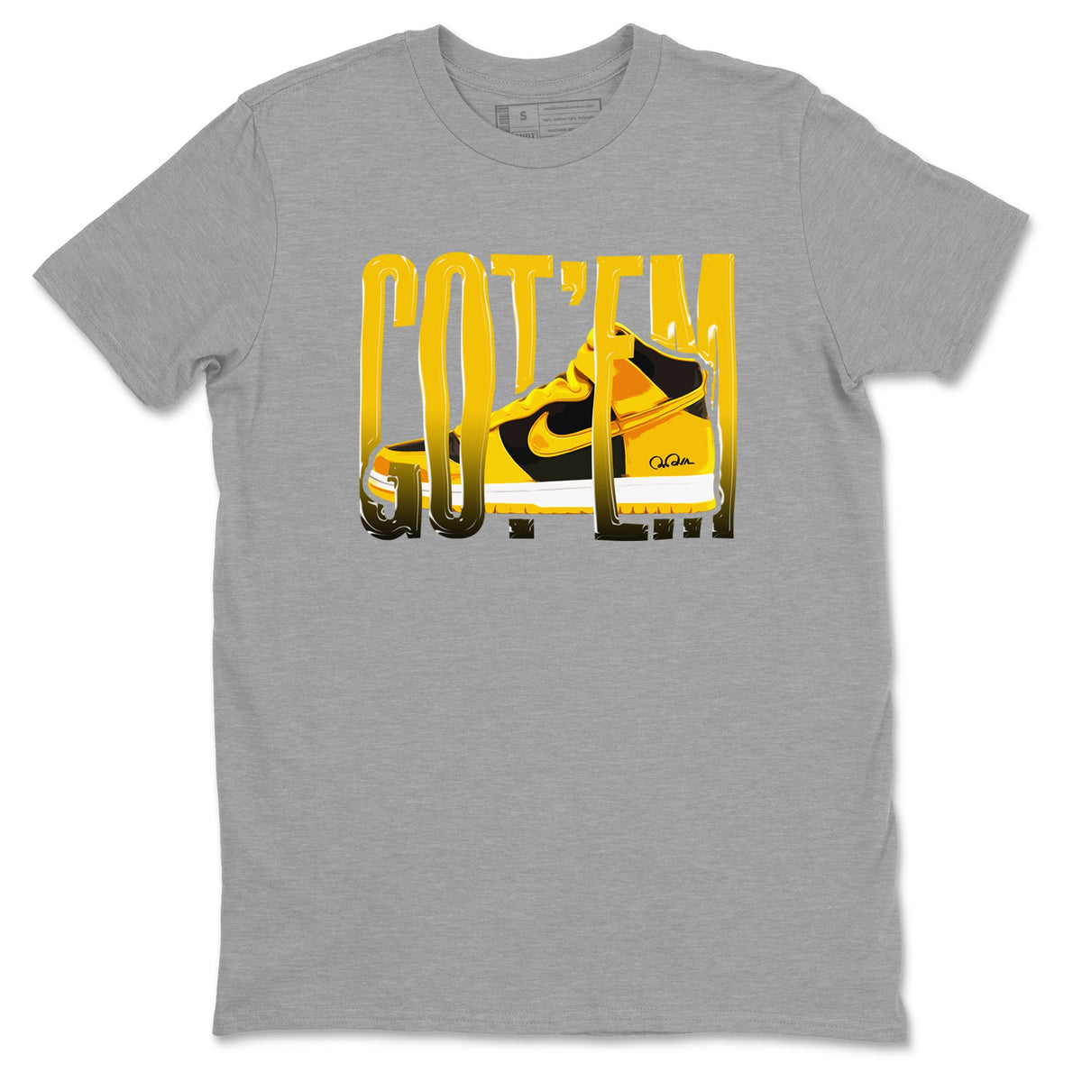 Dunk High Wu Tang shirts to match jordans Wiggling Gotem sneaker match tees Dunk High Wu Tang match shoes to clothes Drip Gear Zone unisex cotton Heather Grey 2 shirts