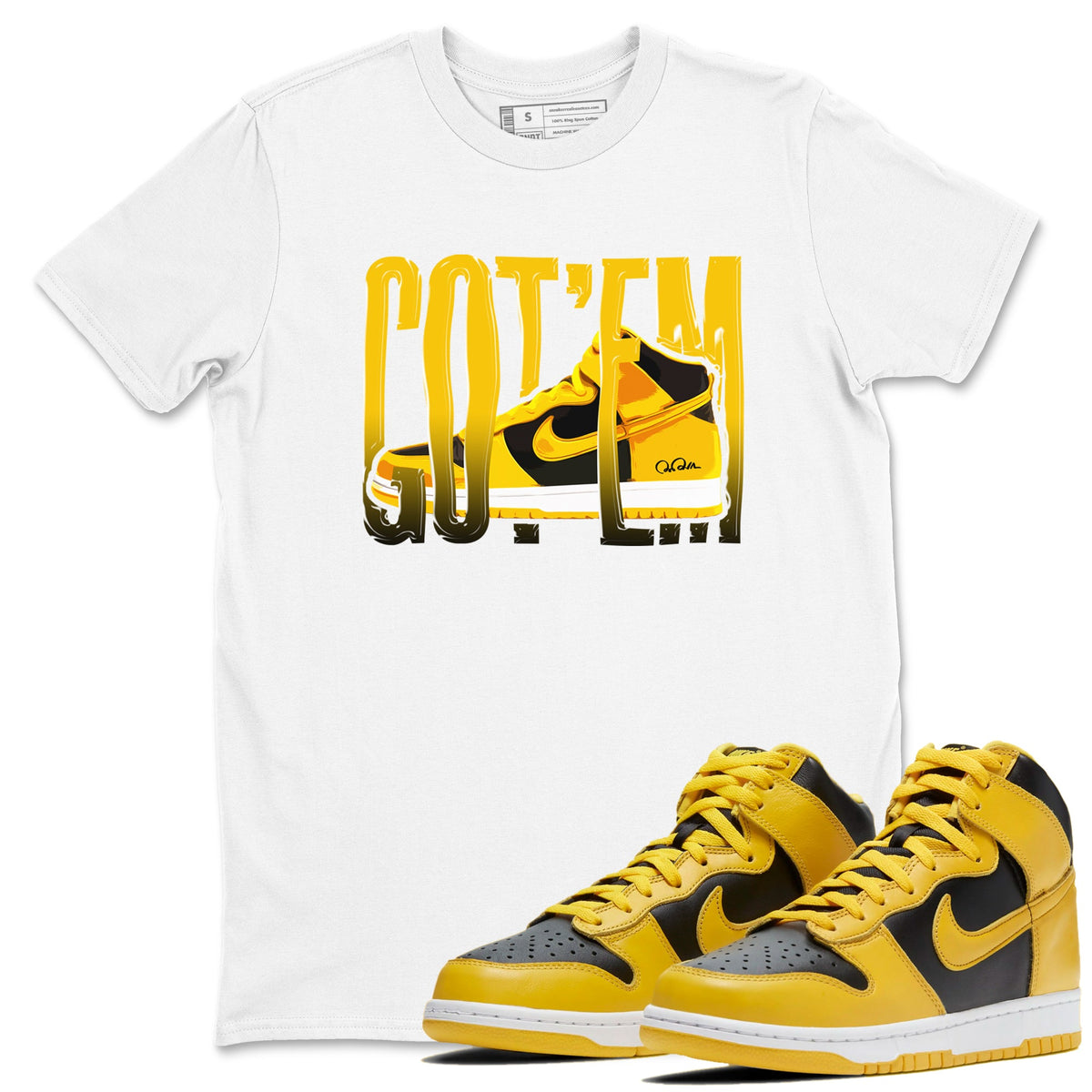 Dunk High Wu Tang shirts to match jordans Wiggling Gotem sneaker match tees Dunk High Wu Tang match shoes to clothes Drip Gear Zone unisex cotton White 1 shirts