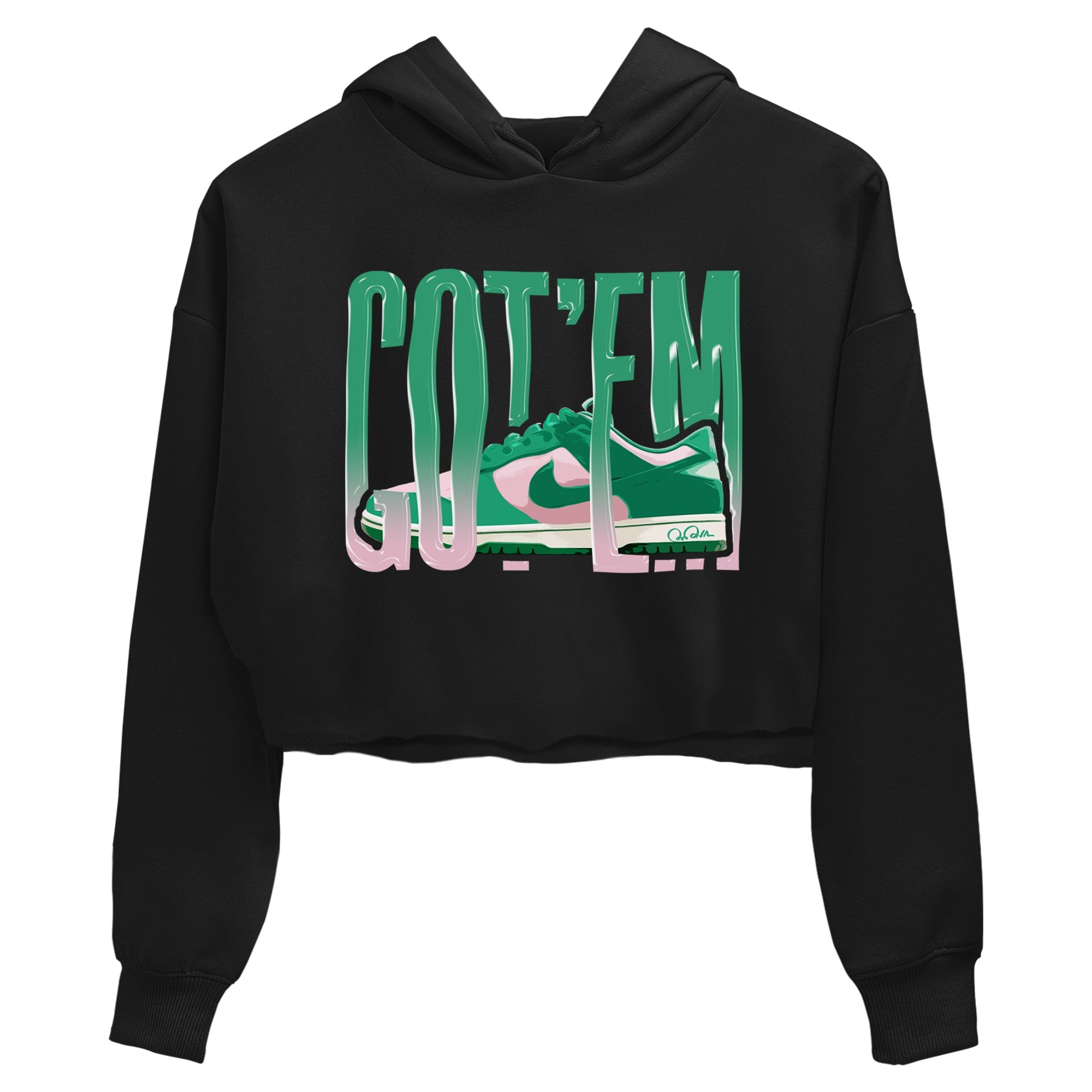 Dunk Low Medium Soft Pink Malachite shirt to match jordans Wiggling Gotem sneaker tees Dunk Medium Soft Pink Malachite Drip Gear Zone Black 2 crop length shirt