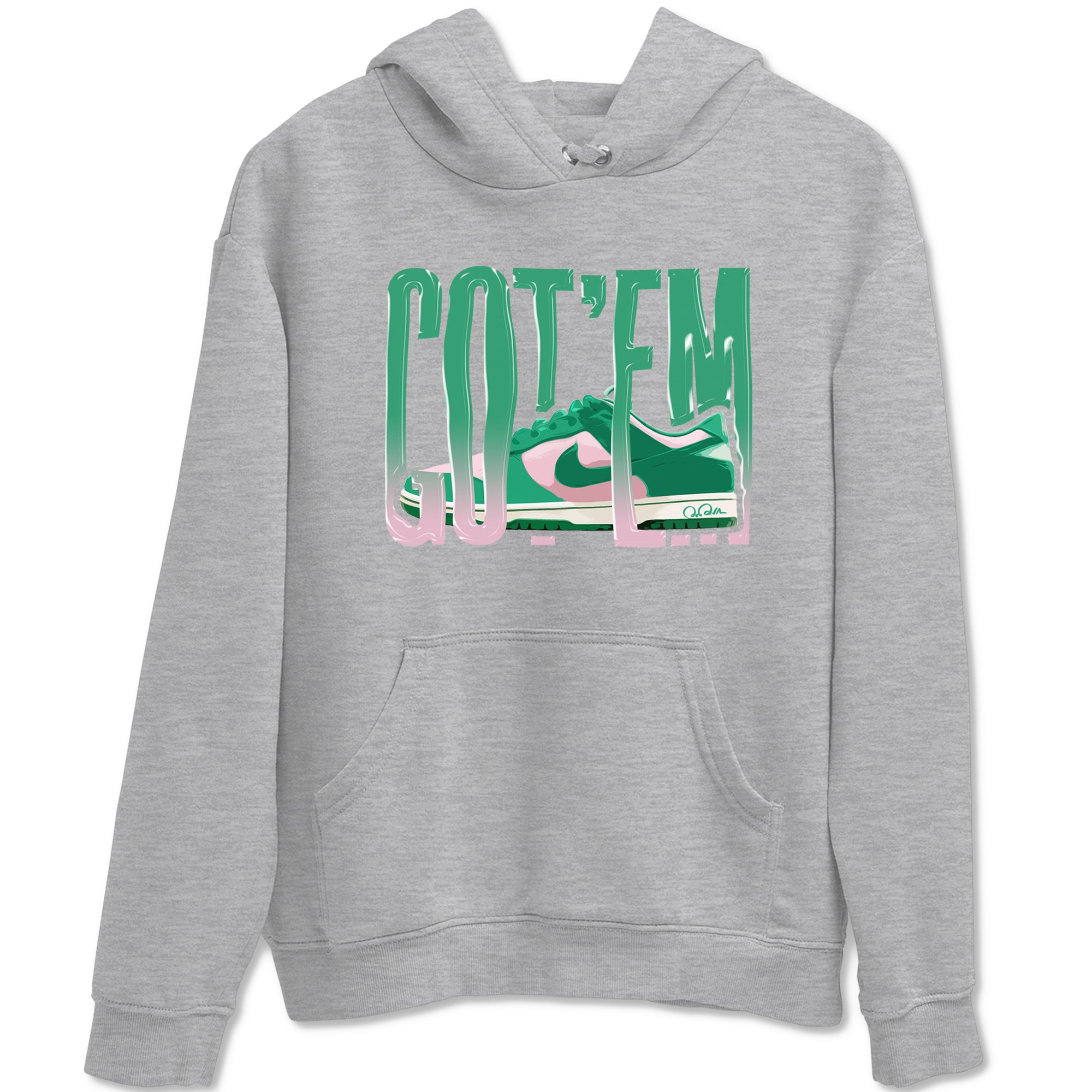 Dunk Low Medium Soft Pink Malachite shirt to match jordans Wiggling Gotem sneaker tees Dunk Medium Soft Pink Malachite Drip Gear Zone unisex cotton Heather Grey 2 crew neck shirt