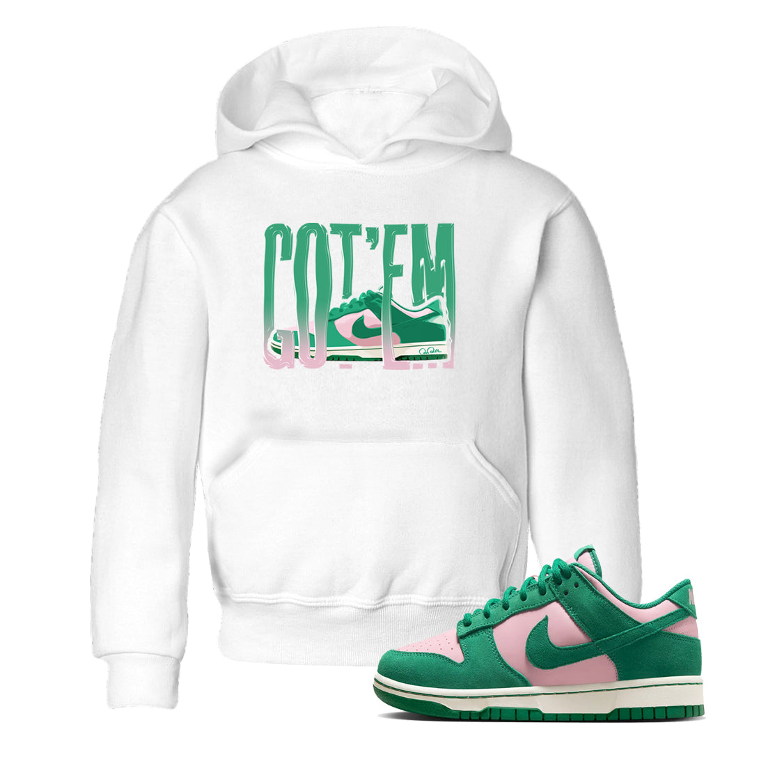 Dunk Low Medium Soft Pink Malachite shirt to match jordans Wiggling Gotem sneaker tees Dunk Medium Soft Pink Malachite Drip Gear Zone baby toddler White 1 cotton Shirt