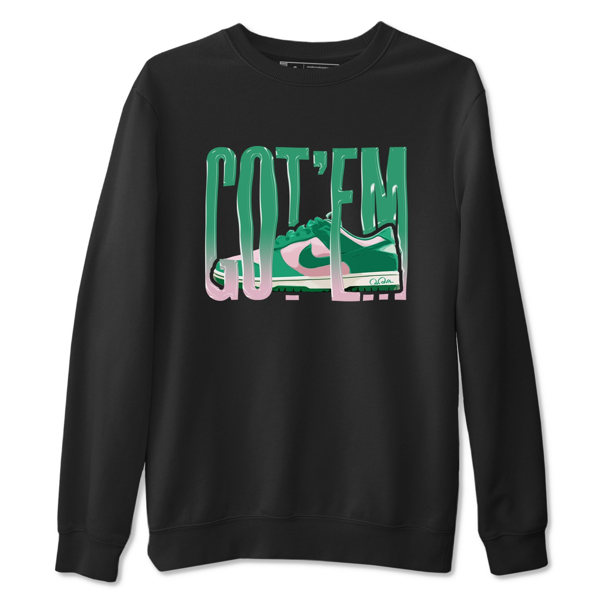 Dunk Low Medium Soft Pink Malachite shirt to match jordans Wiggling Gotem sneaker tees Dunk Medium Soft Pink Malachite Drip Gear Zone unisex cotton Black 2 crew neck shirt