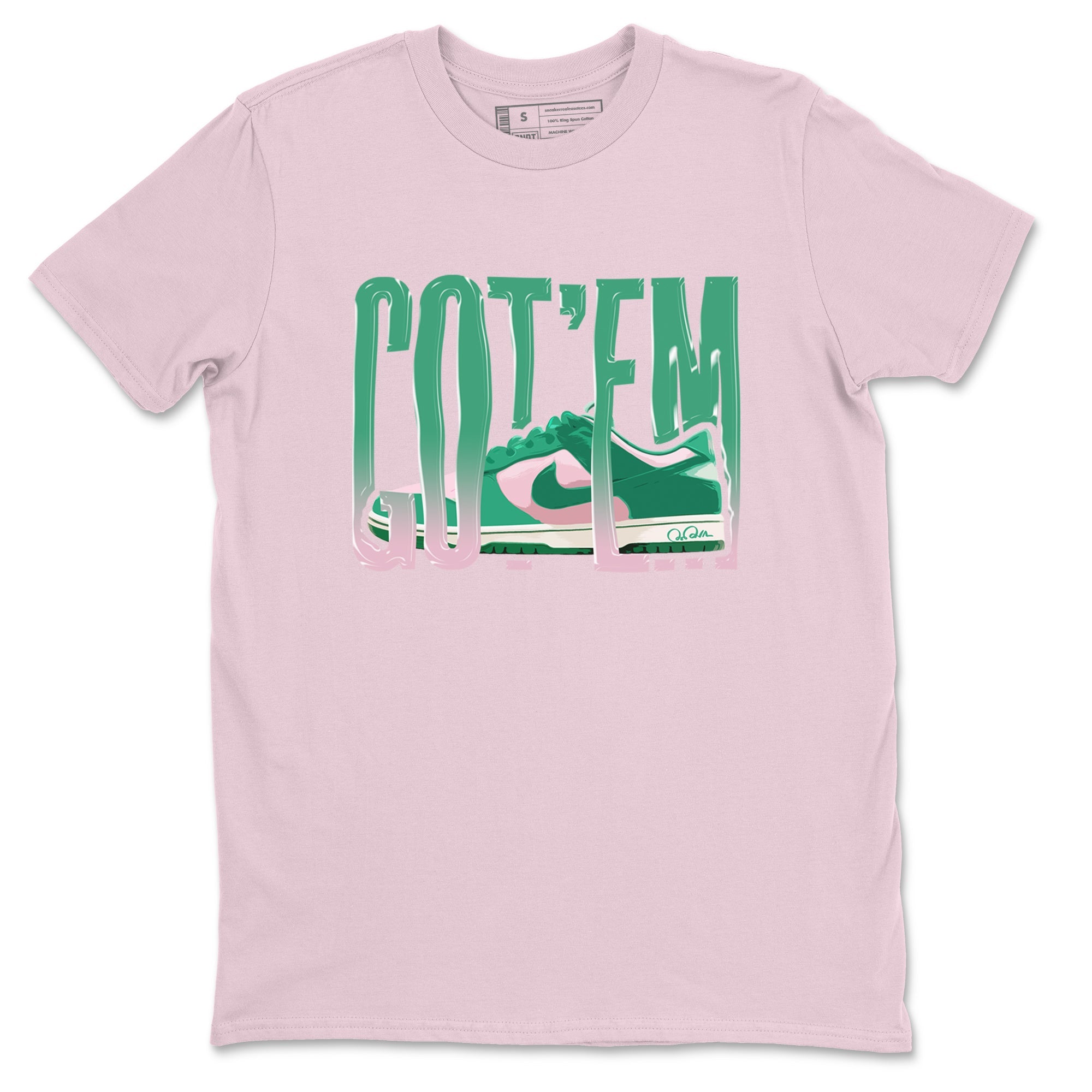Dunk Low Medium Soft Pink Malachite shirt to match jordans Wiggling Gotem sneaker tees Dunk Medium Soft Pink Malachite Drip Gear Zone unisex cotton Pink 2 crew neck shirt