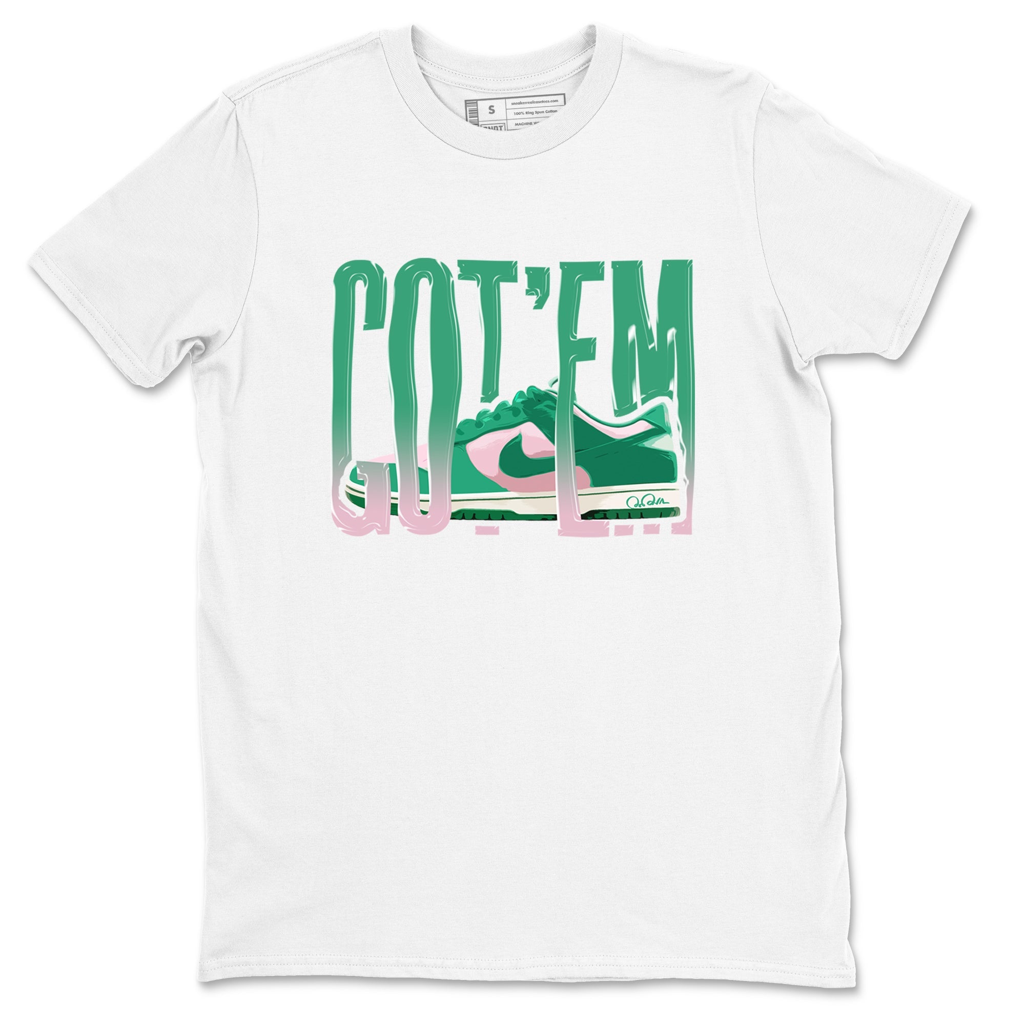 Dunk Low Medium Soft Pink Malachite shirt to match jordans Wiggling Gotem sneaker tees Dunk Medium Soft Pink Malachite Drip Gear Zone unisex cotton White 2 crew neck shirt