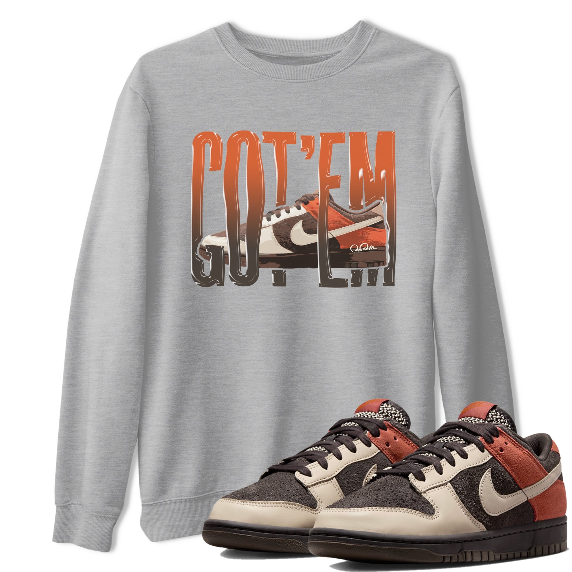 Dunk Red Panda shirt to match jordans Wiggling Gotem sneaker tees Nike Dunk Low Red Panda Drip Gear Zone Unisex Heather Grey 1 T-Shirt