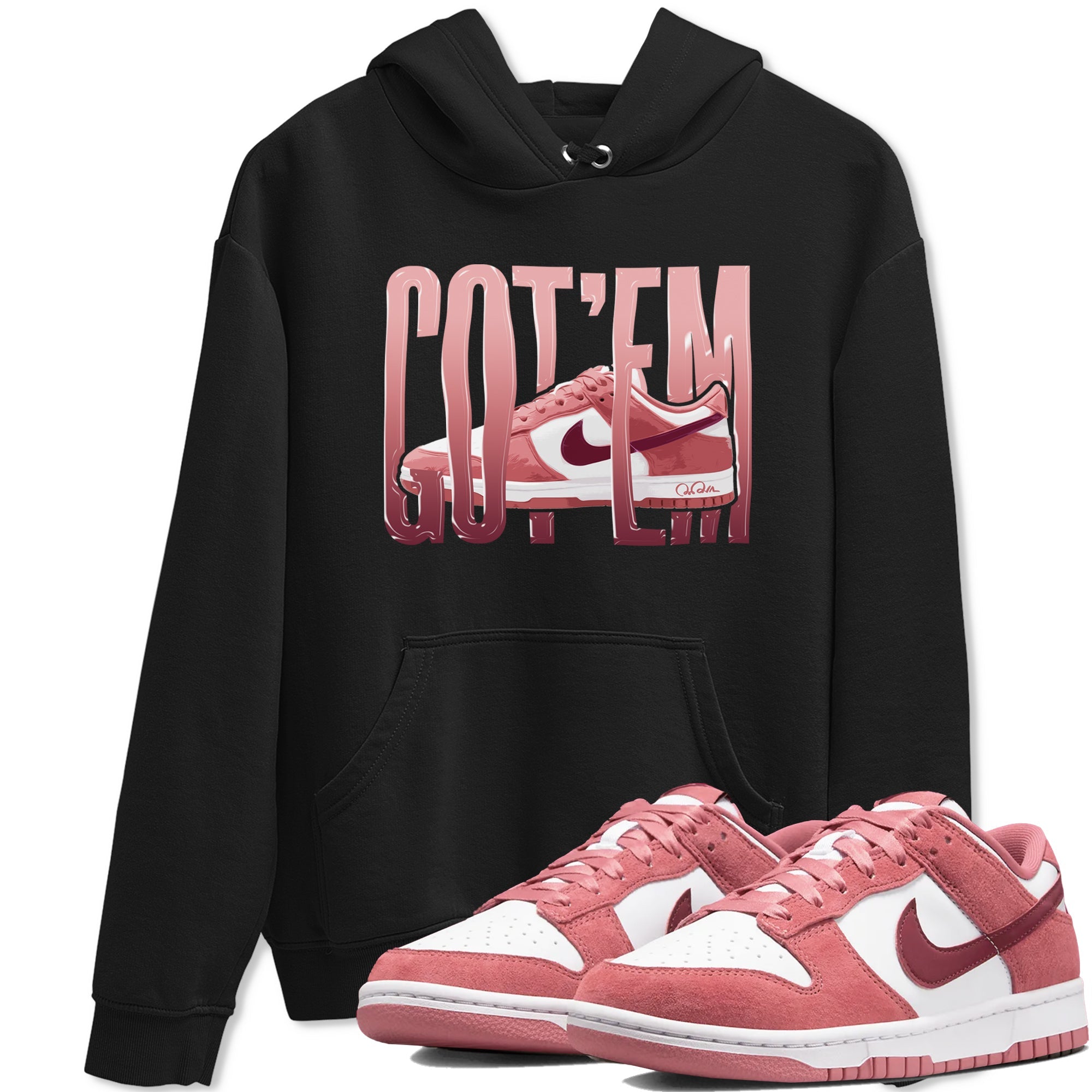 Dunk Valentines Day 2024 shirt to match jordans Wiggling Gotem sneaker tees Dunk Happy Valentines Day 2024 Drip Gear Zone Unisex Black 1 T-Shirt
