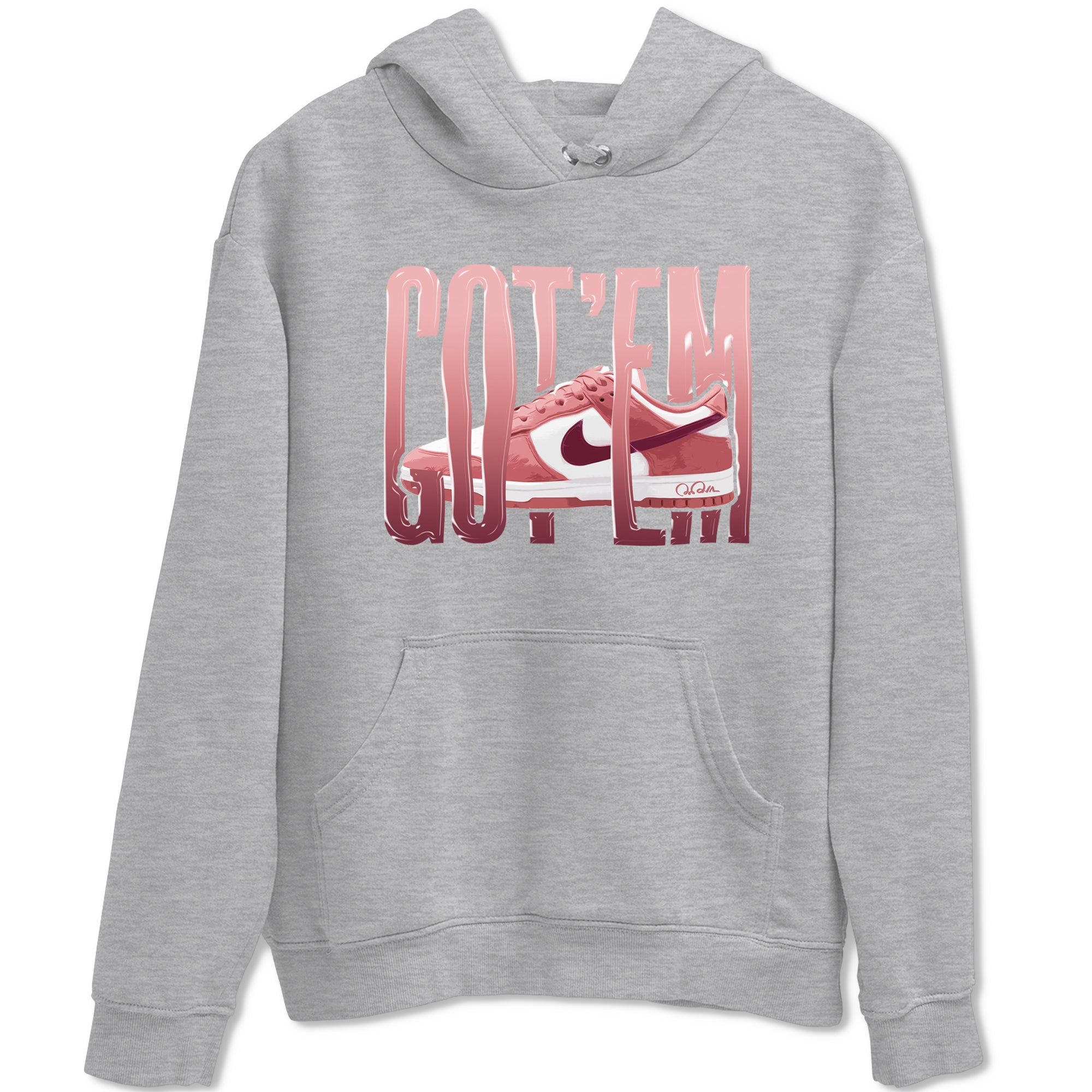 Dunk Valentines Day 2024 shirt to match jordans Wiggling Gotem sneaker tees Dunk Happy Valentines Day 2024 Drip Gear Zone Unisex Heather Grey 2 T-Shirt