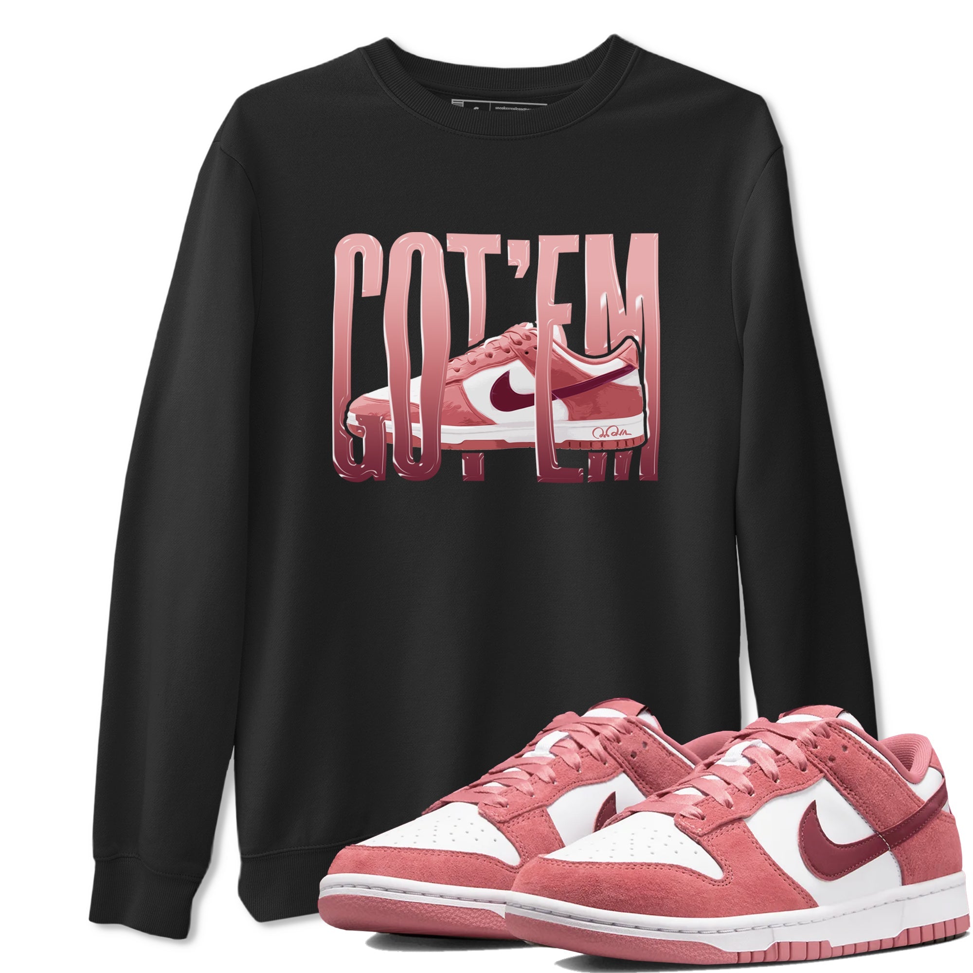 Dunk Valentines Day 2024 shirt to match jordans Wiggling Gotem sneaker tees Dunk Happy Valentines Day 2024 Drip Gear Zone Unisex Black 1 T-Shirt