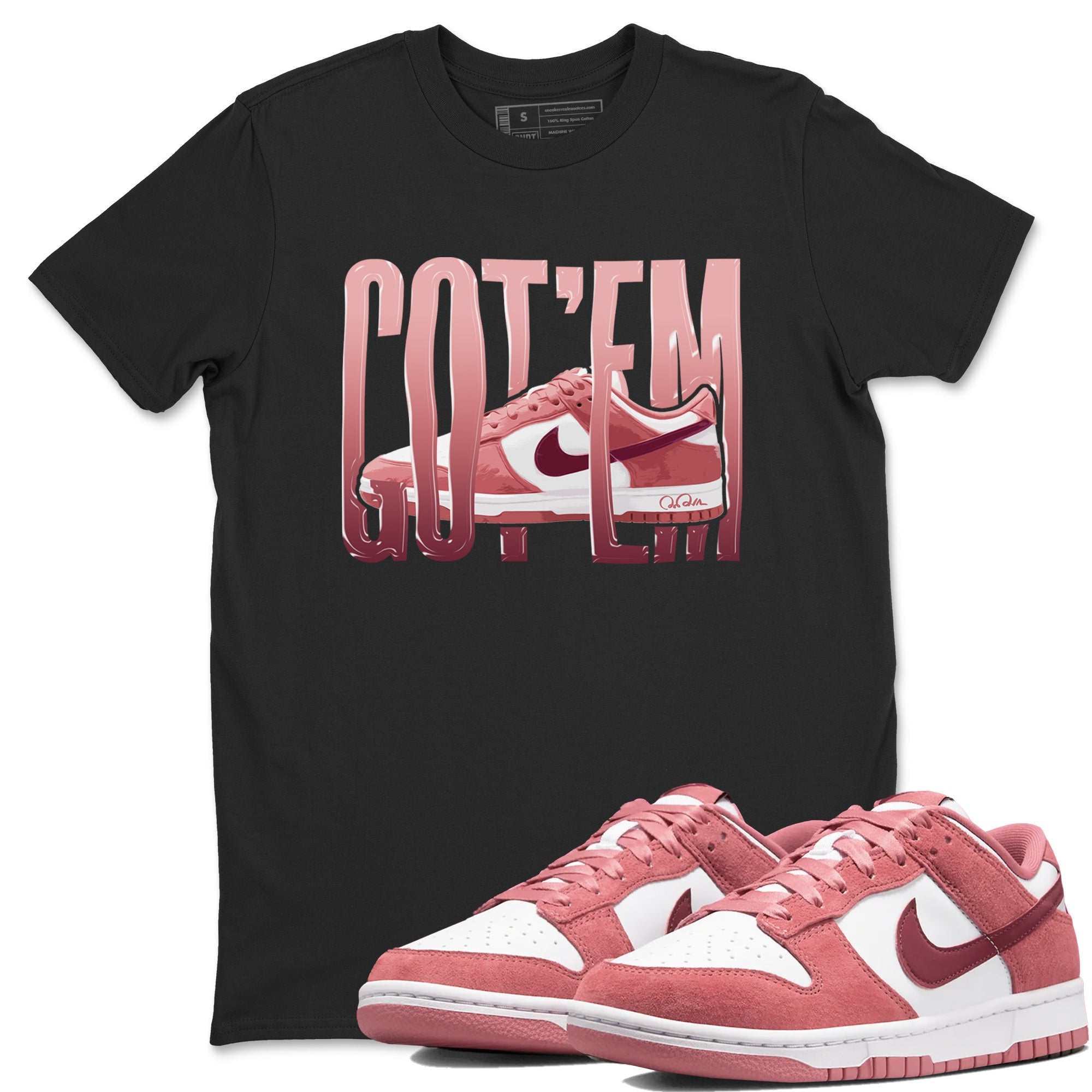 Dunk Valentines Day 2024 shirt to match jordans Wiggling Gotem sneaker tees Dunk Happy Valentines Day 2024 Drip Gear Zone Unisex Black 1 T-Shirt