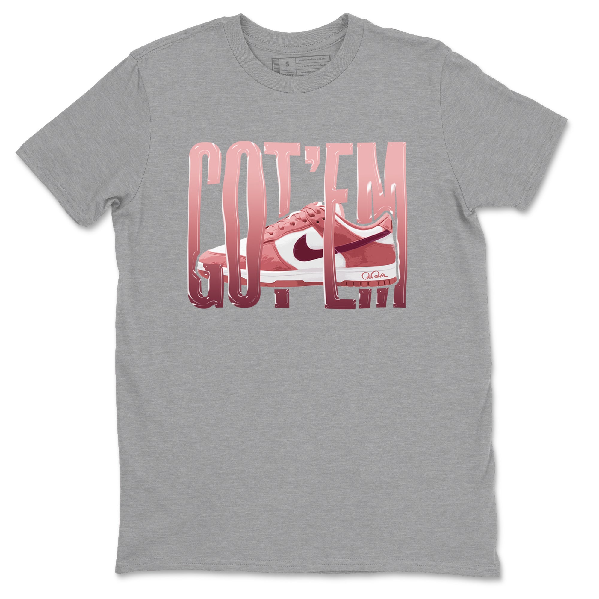 Dunk Valentines Day 2024 shirt to match jordans Wiggling Gotem sneaker tees Dunk Happy Valentines Day 2024 Drip Gear Zone Unisex Heather Grey 2 T-Shirt