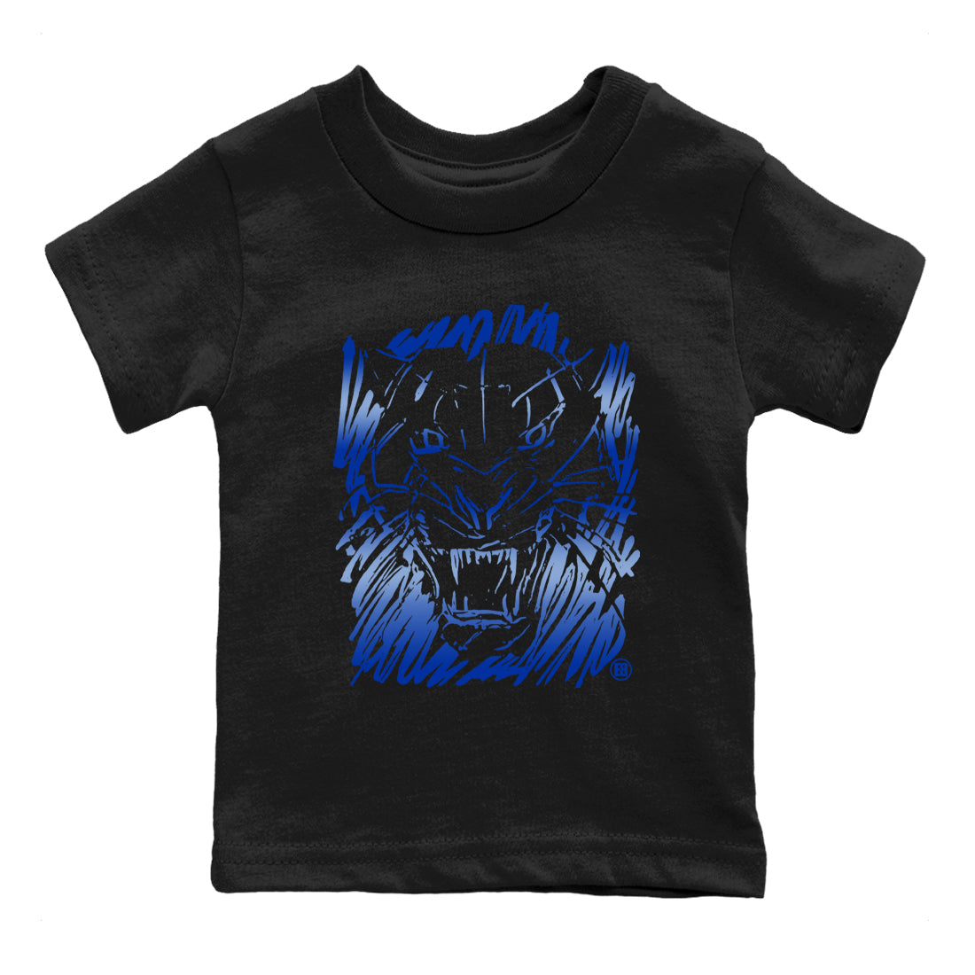 Foams One Royal shirts to match jordans Wild Cat Doodle sneaker match tees Air Foamposite One Royal match shoes to clothes Drip Gear Zone Youth Baby Black 2 tee