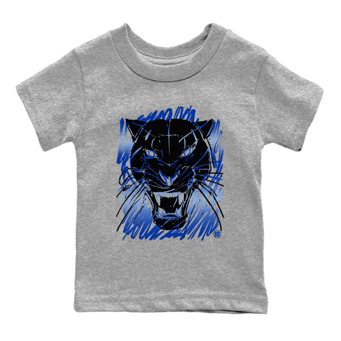 Foams One Royal shirts to match jordans Wild Cat Doodle sneaker match tees Air Foamposite One Royal match shoes to clothes Drip Gear Zone Youth Baby Heather Grey 2 tee