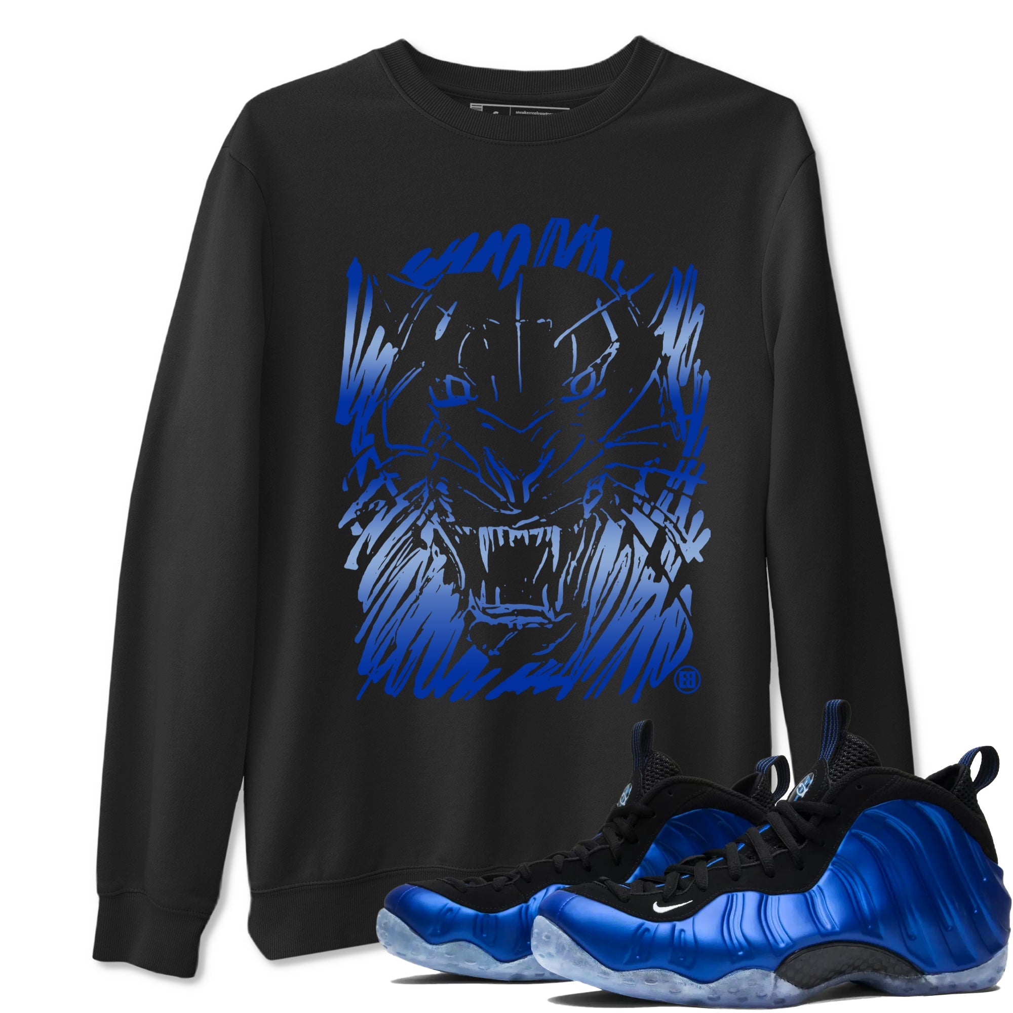 Foams One Royal shirts to match jordans Wild Cat Doodle sneaker match tees Air Foamposite One Royal match shoes to clothes Drip Gear Zone unisex cotton Black 1 shirts