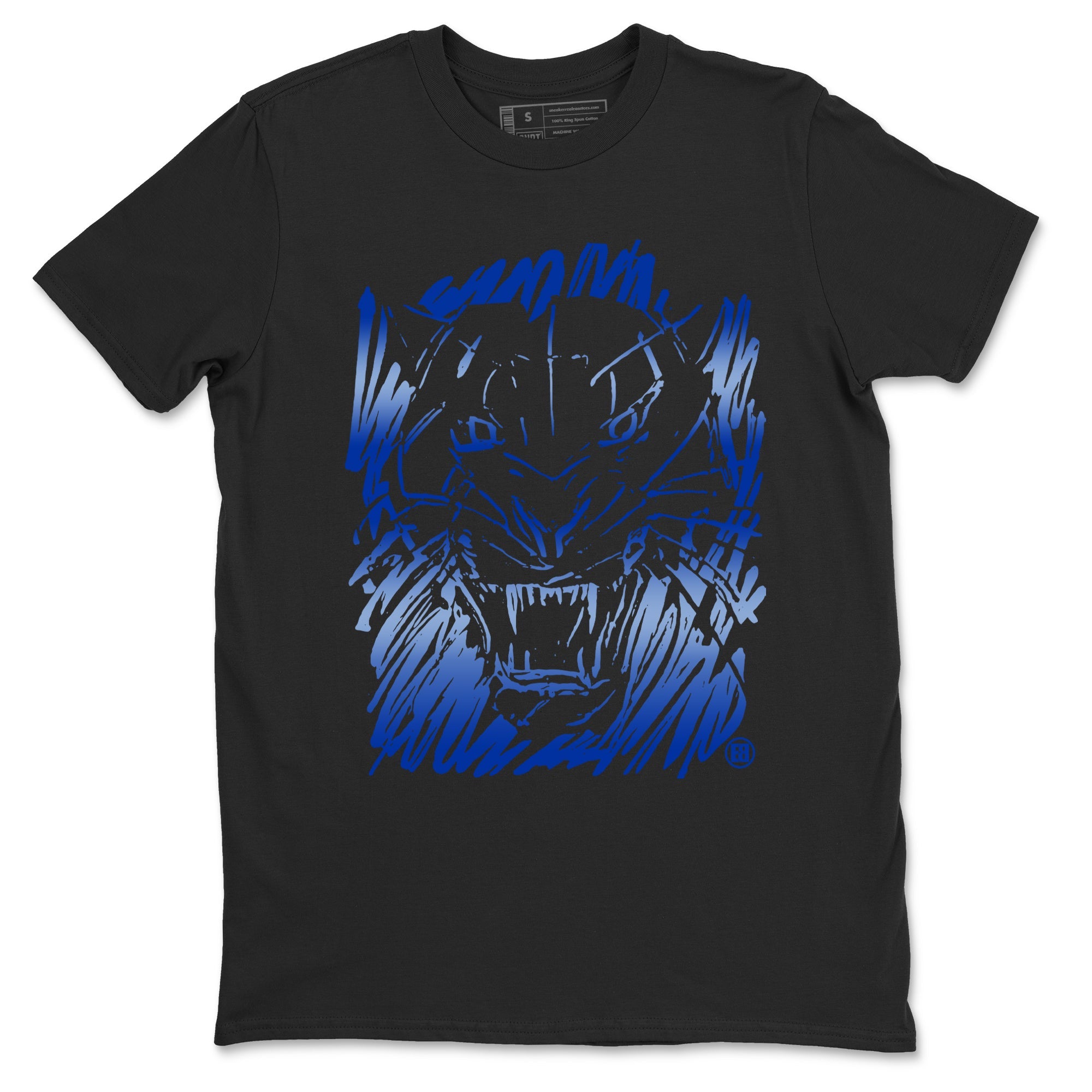 Foams One Royal shirts to match jordans Wild Cat Doodle sneaker match tees Air Foamposite One Royal match shoes to clothes Drip Gear Zone unisex cotton Black 2 shirts