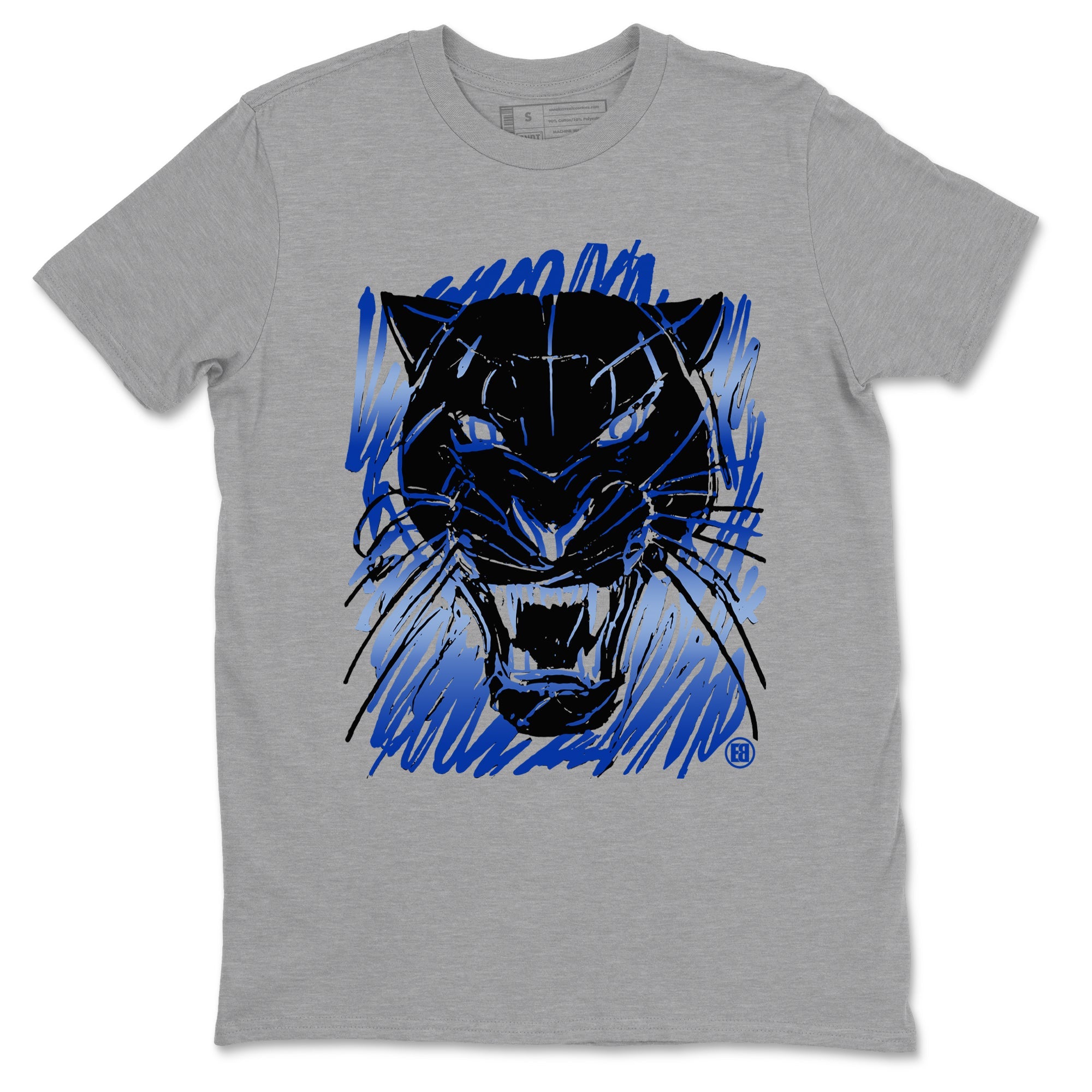Foams One Royal shirts to match jordans Wild Cat Doodle sneaker match tees Air Foamposite One Royal match shoes to clothes Drip Gear Zone unisex cotton Heather Grey 2 shirts
