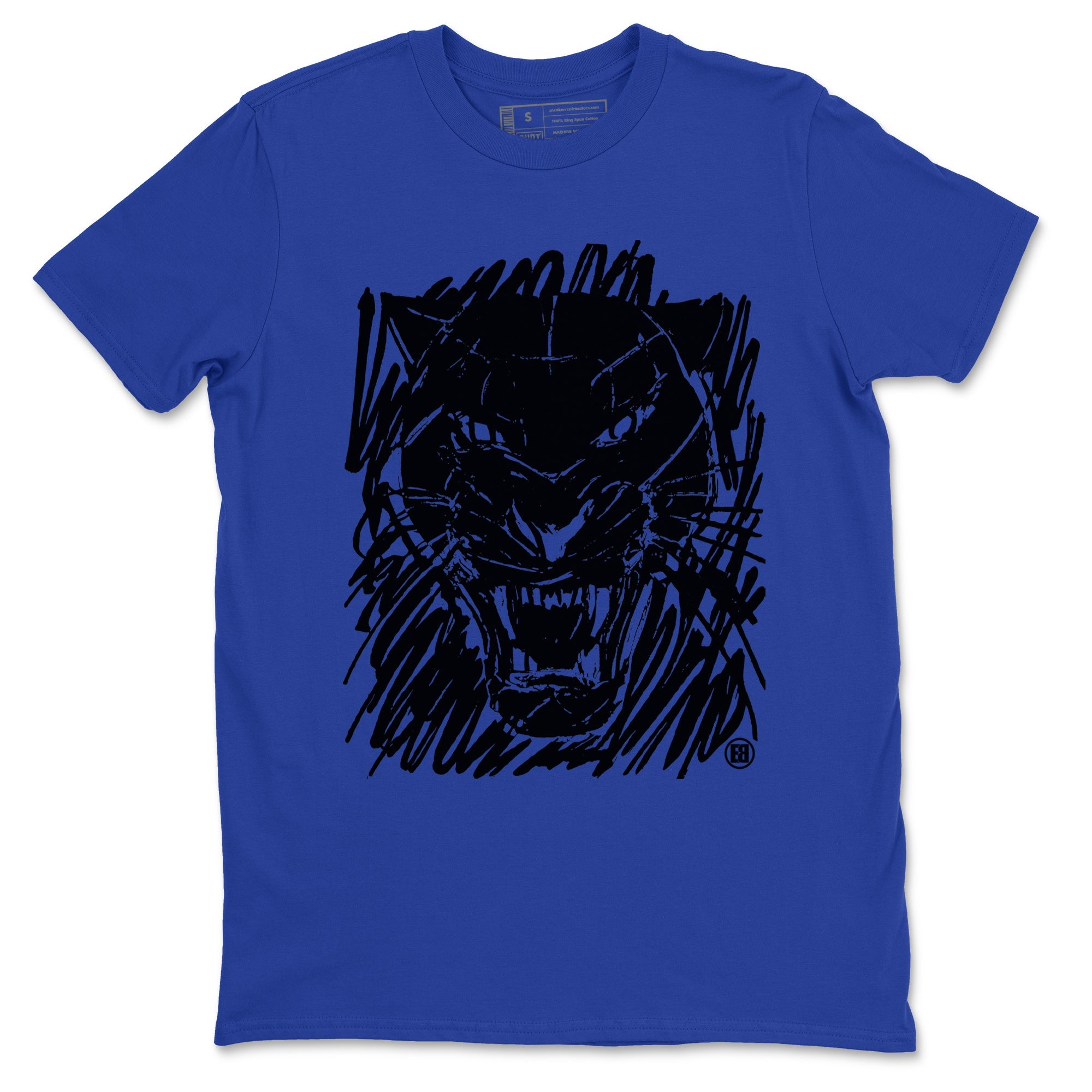 Foams One Royal shirts to match jordans Wild Cat Doodle sneaker match tees Air Foamposite One Royal match shoes to clothes Drip Gear Zone unisex cotton Royal Blue 2 shirts