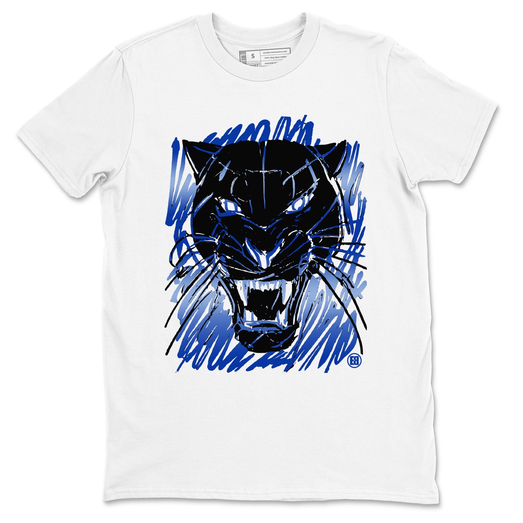 Foams One Royal shirts to match jordans Wild Cat Doodle sneaker match tees Air Foamposite One Royal match shoes to clothes Drip Gear Zone unisex cotton White 2 shirts