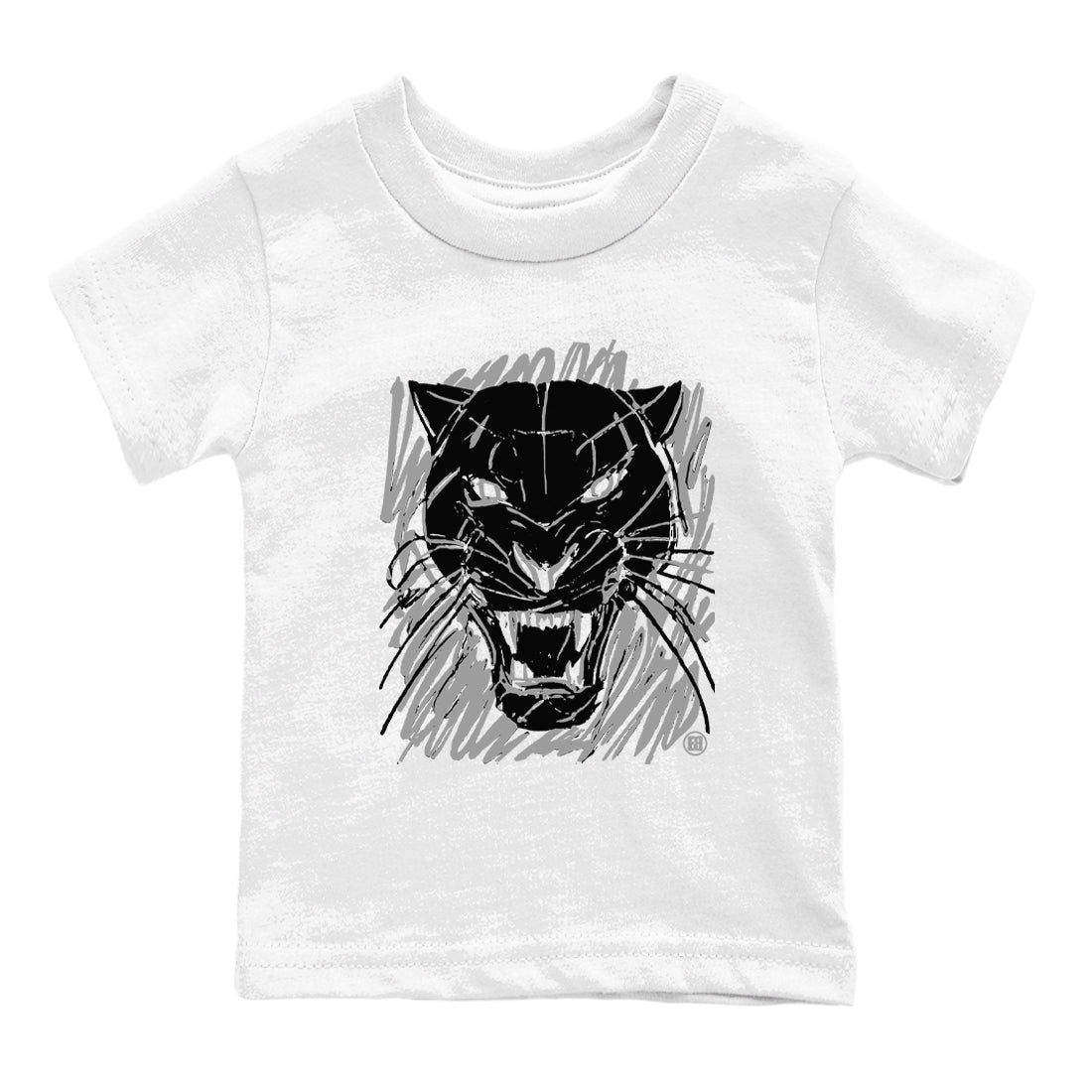 4s Black Cat shirts to match jordans Wild Cat Doodle sneaker match tees Air Jordan 4 Retro Black Cat match shoes to clothes Drip Gear Zone Youth Baby White 2 tee