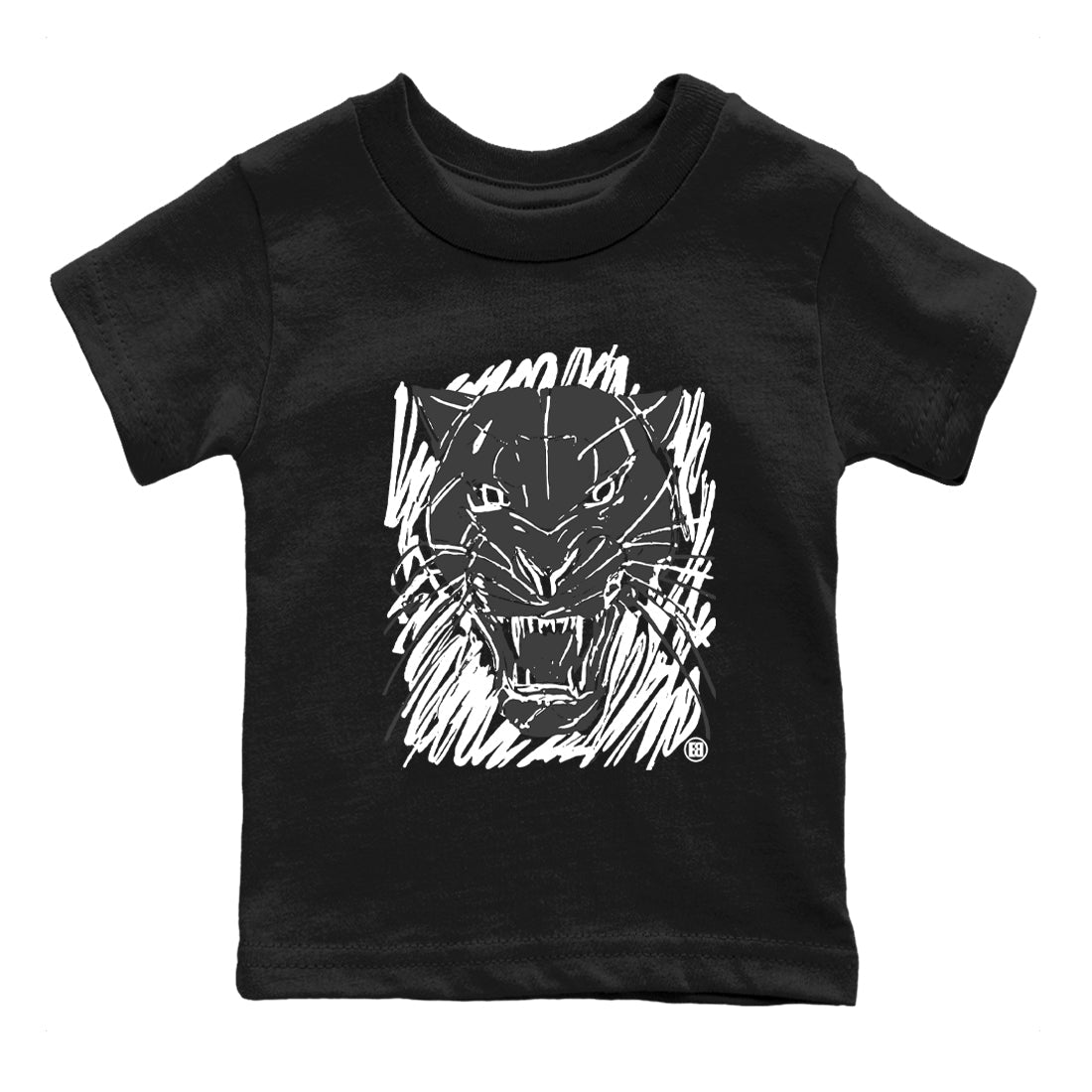 4s Wet Cement shirts to match jordans Wild Cat Doodle sneaker match tees Air Jordan 4 Retro Wet Cement match shoes to clothes Drip Gear Zone Youth Baby Black 2 tee