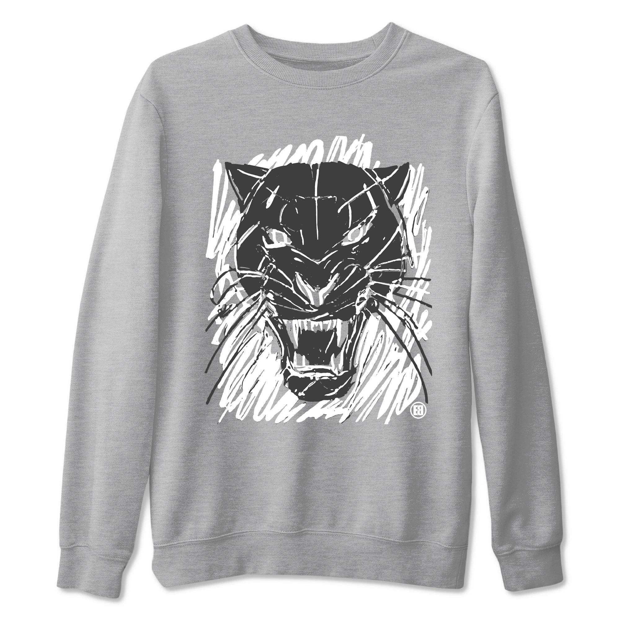 4s Wet Cement shirts to match jordans Wild Cat Doodle sneaker match tees Air Jordan 4 Retro Wet Cement match shoes to clothes Drip Gear Zone unisex cotton Heather Grey 2 shirts