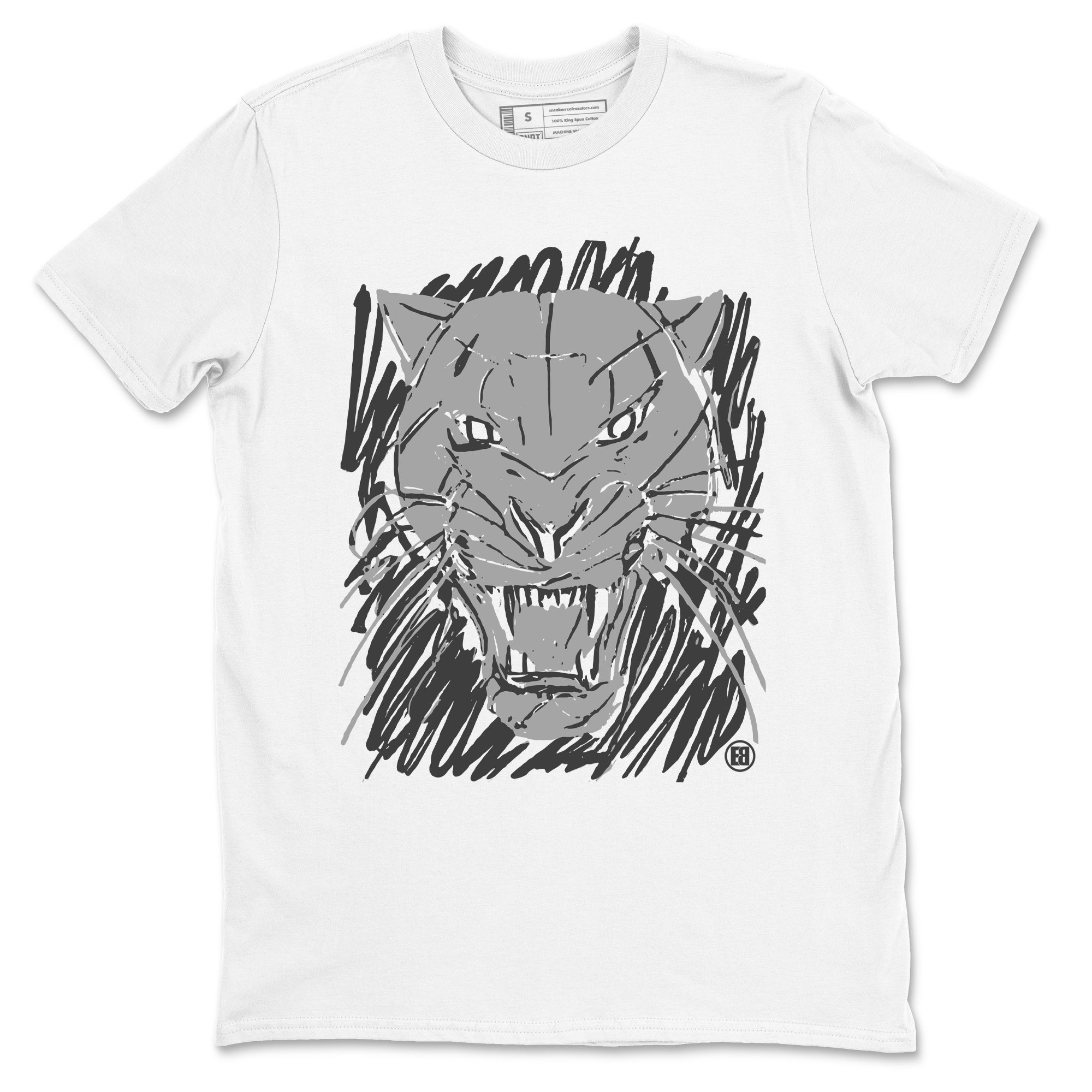 4s Wet Cement shirts to match jordans Wild Cat Doodle sneaker match tees Air Jordan 4 Retro Wet Cement match shoes to clothes Drip Gear Zone unisex cotton White 2 shirts