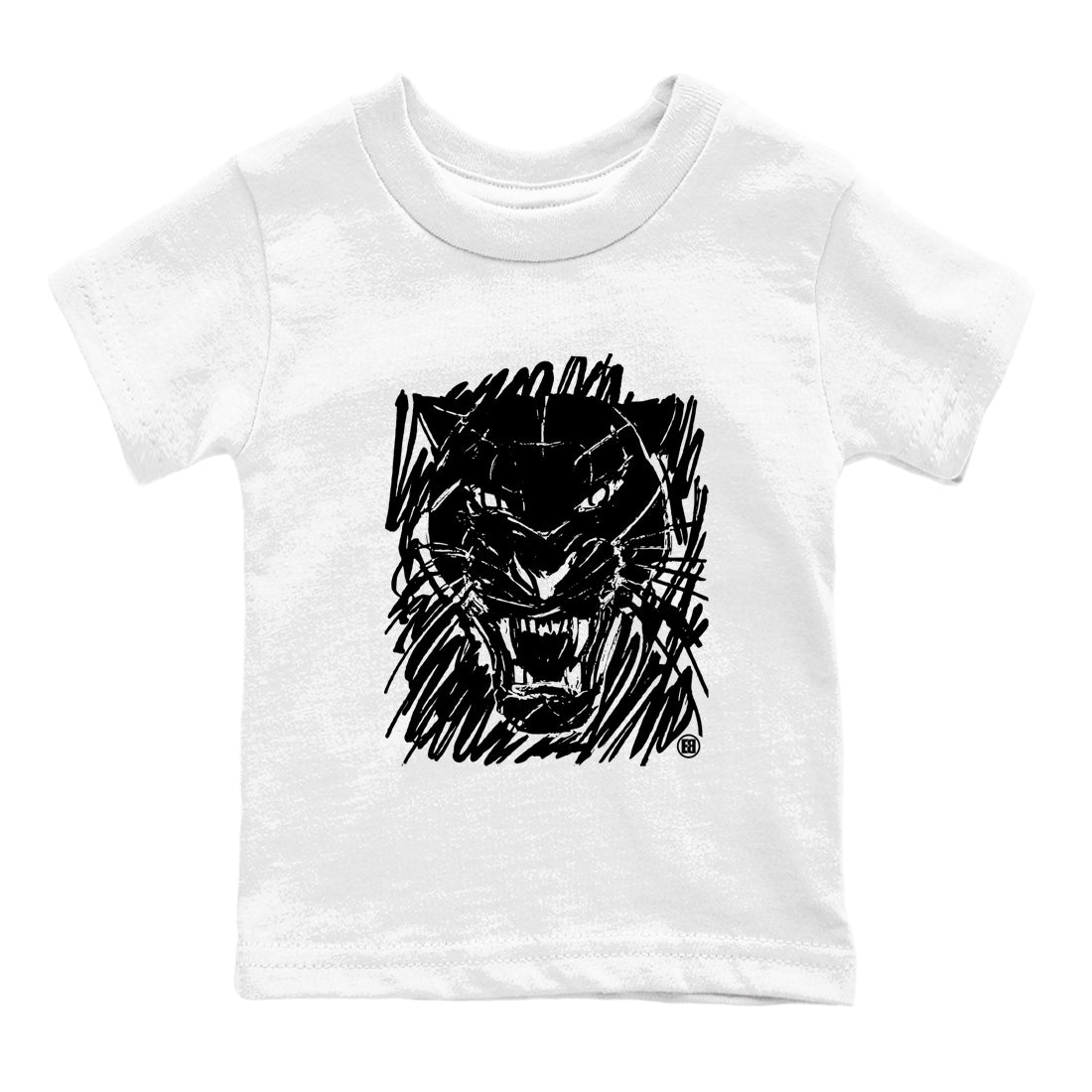 4s White Thunder shirts to match jordans Wild Cat Doodle sneaker match tees Air Jordan 4 Retro White Thunder match shoes to clothes Drip Gear Zone Youth Baby White 2 tee